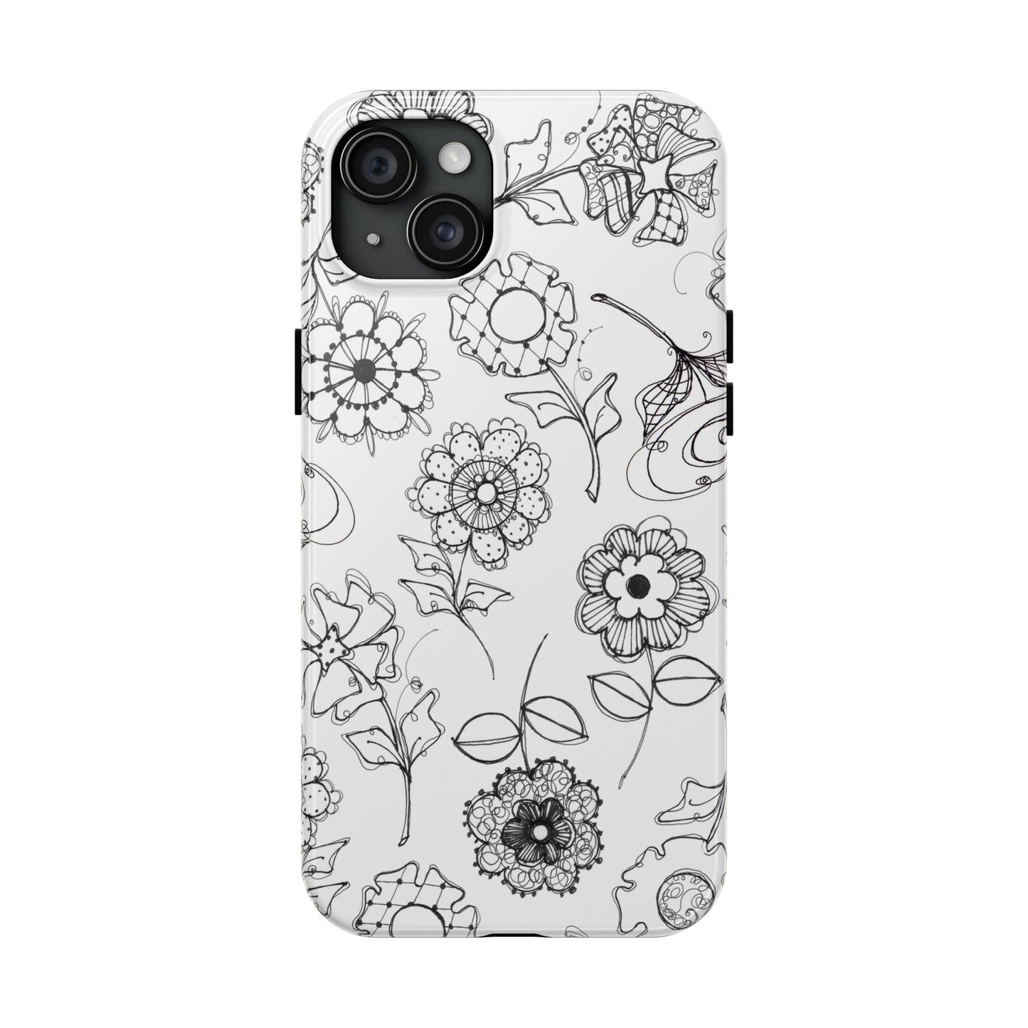 Paper Posies White Phone Case