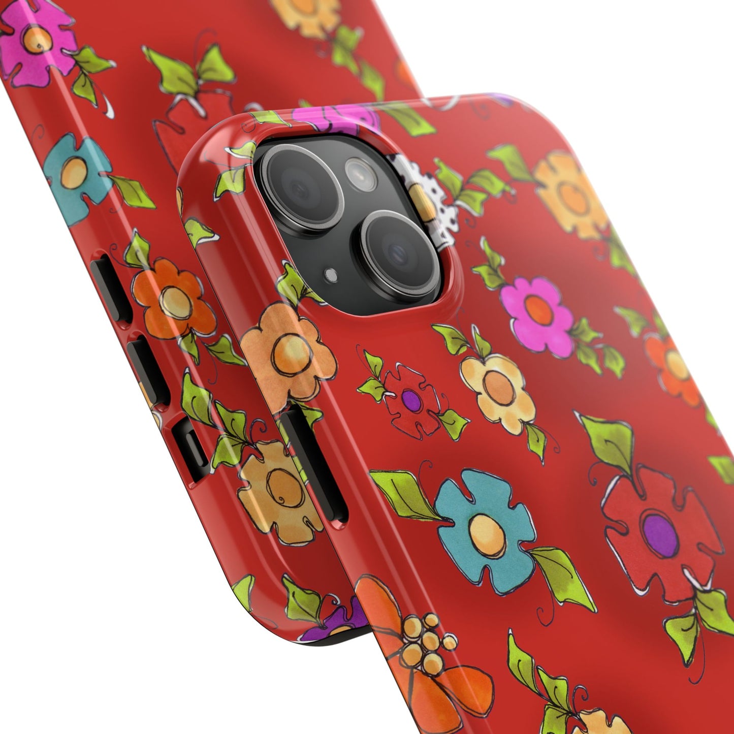 Happy Blooms Red Phone Case