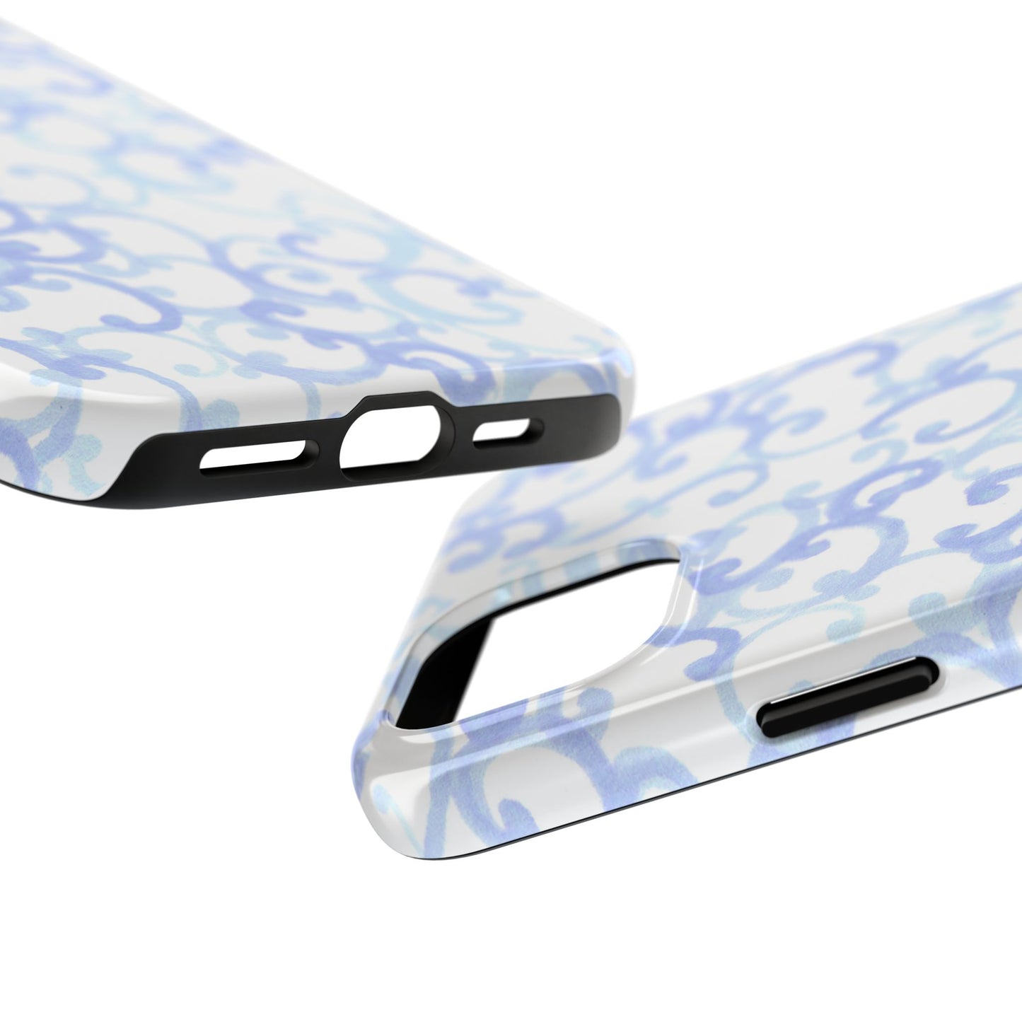 Scrollie White / Blue Phone Case