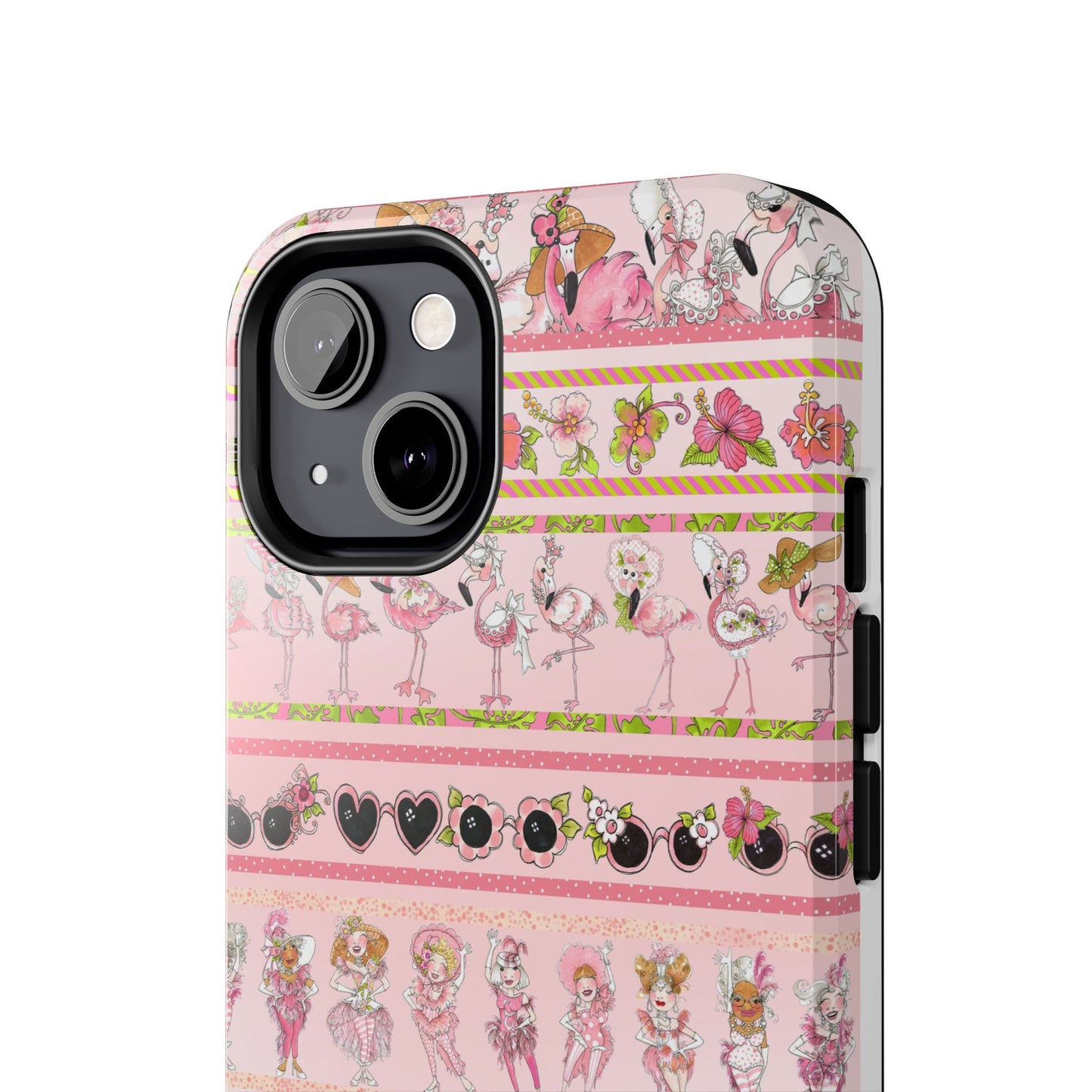 Flam Borders Pink Phone Case