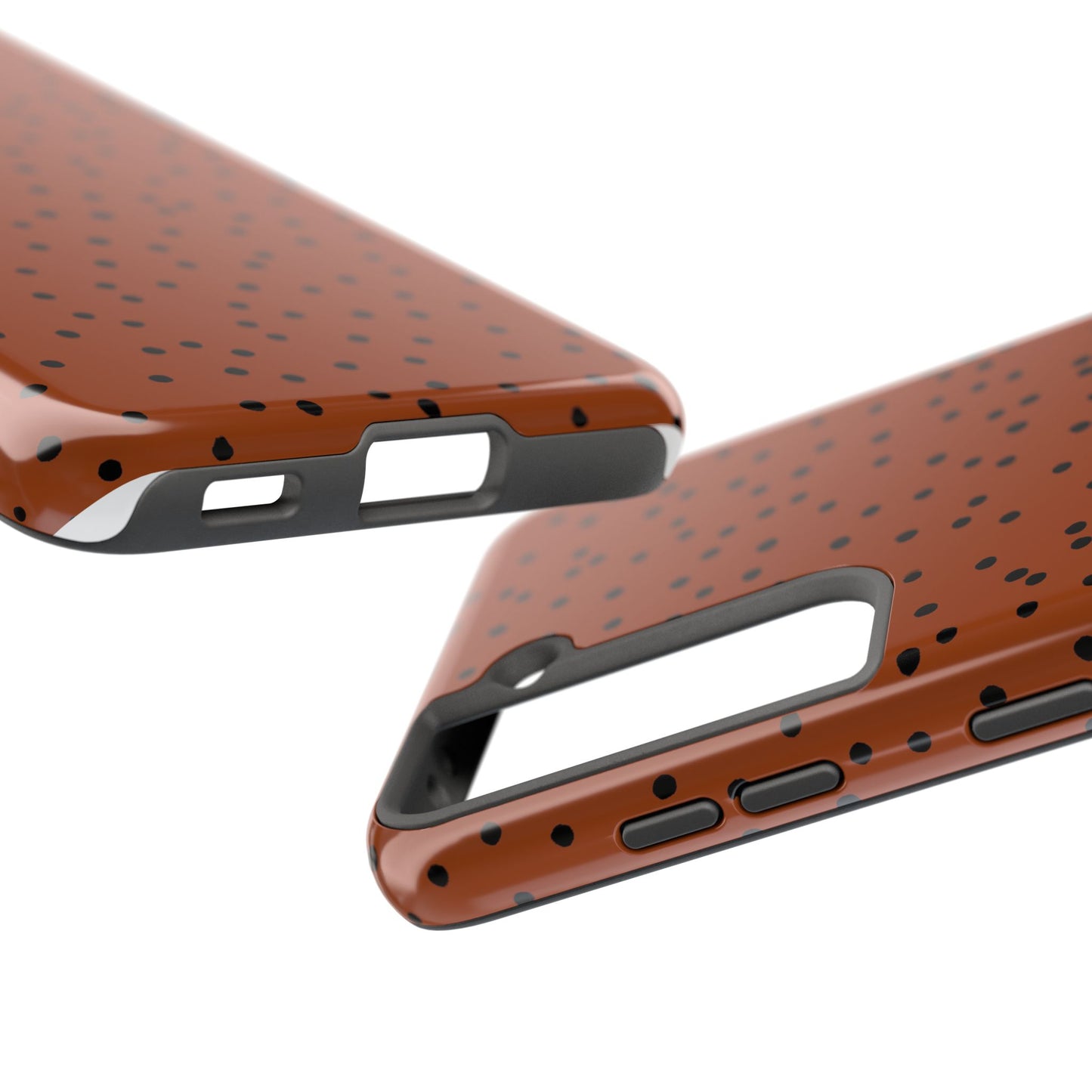 Dinky Dots Bronze / Black Phone Case