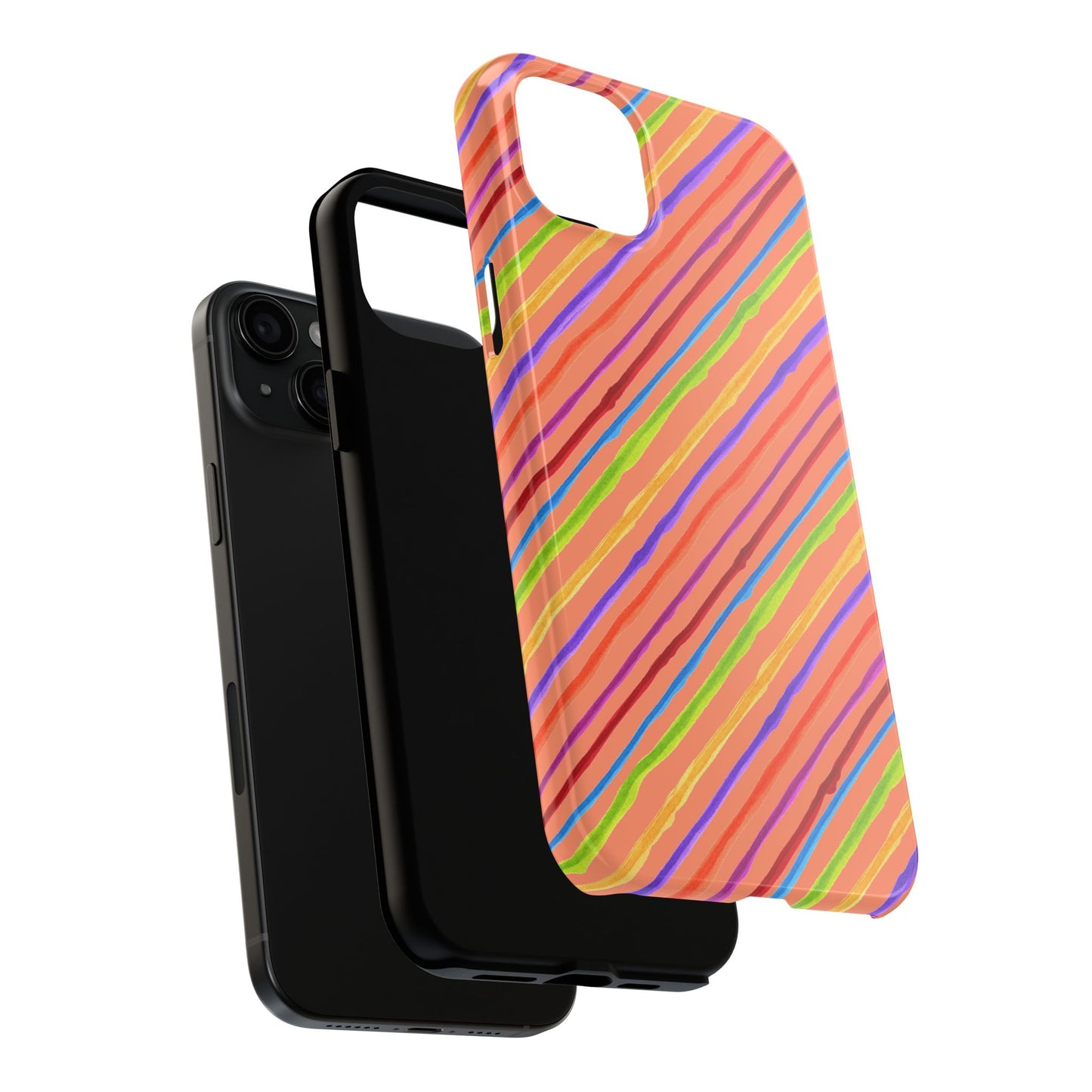 Calico Stripe Orange Phone Case