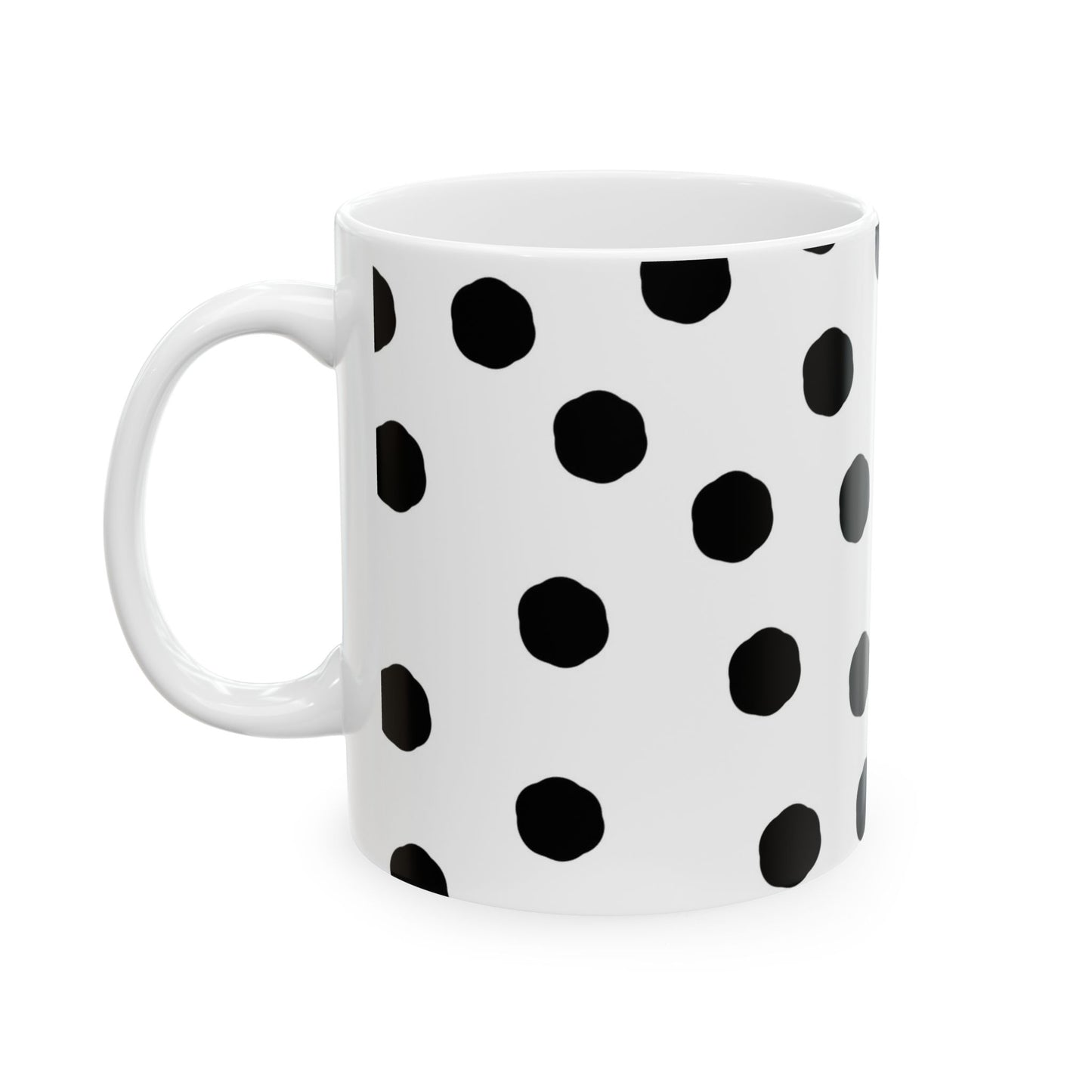 Jumbo Dots White / Black Cup