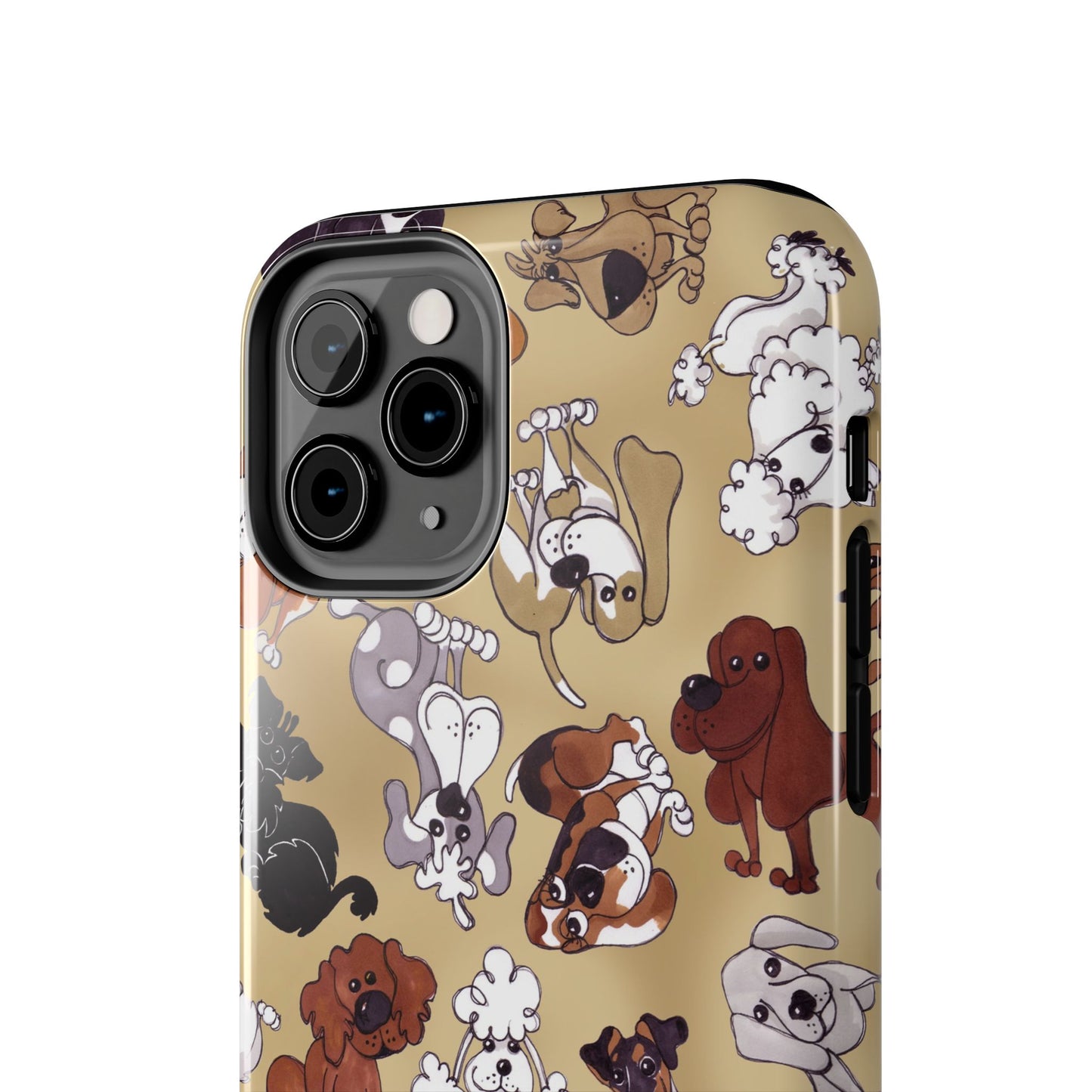 Tossed Doggies Tan Phone Case