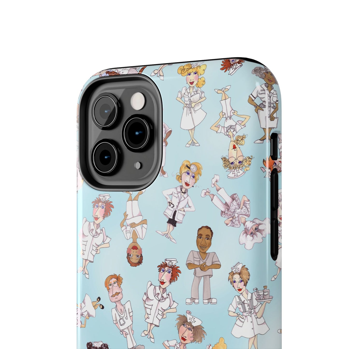Tossed Nurses Aqua Phone Case
