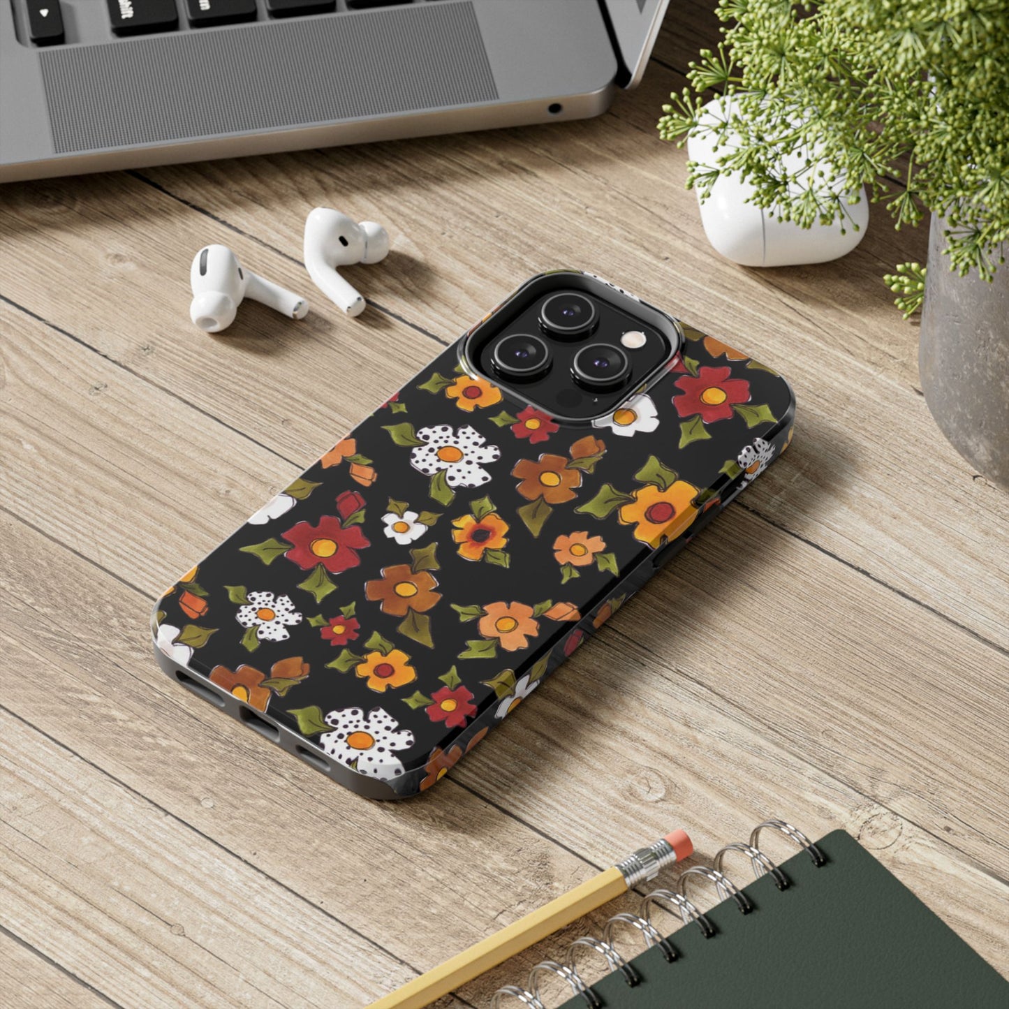 Spice Posie Black Phone Case