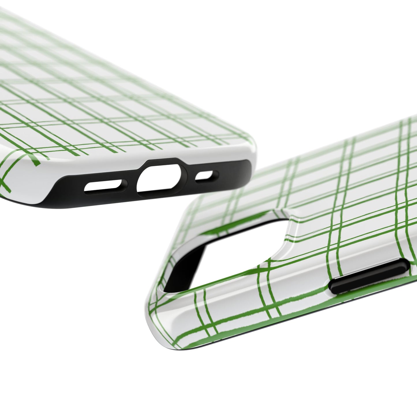 Little Plaid White / Green Phone Case