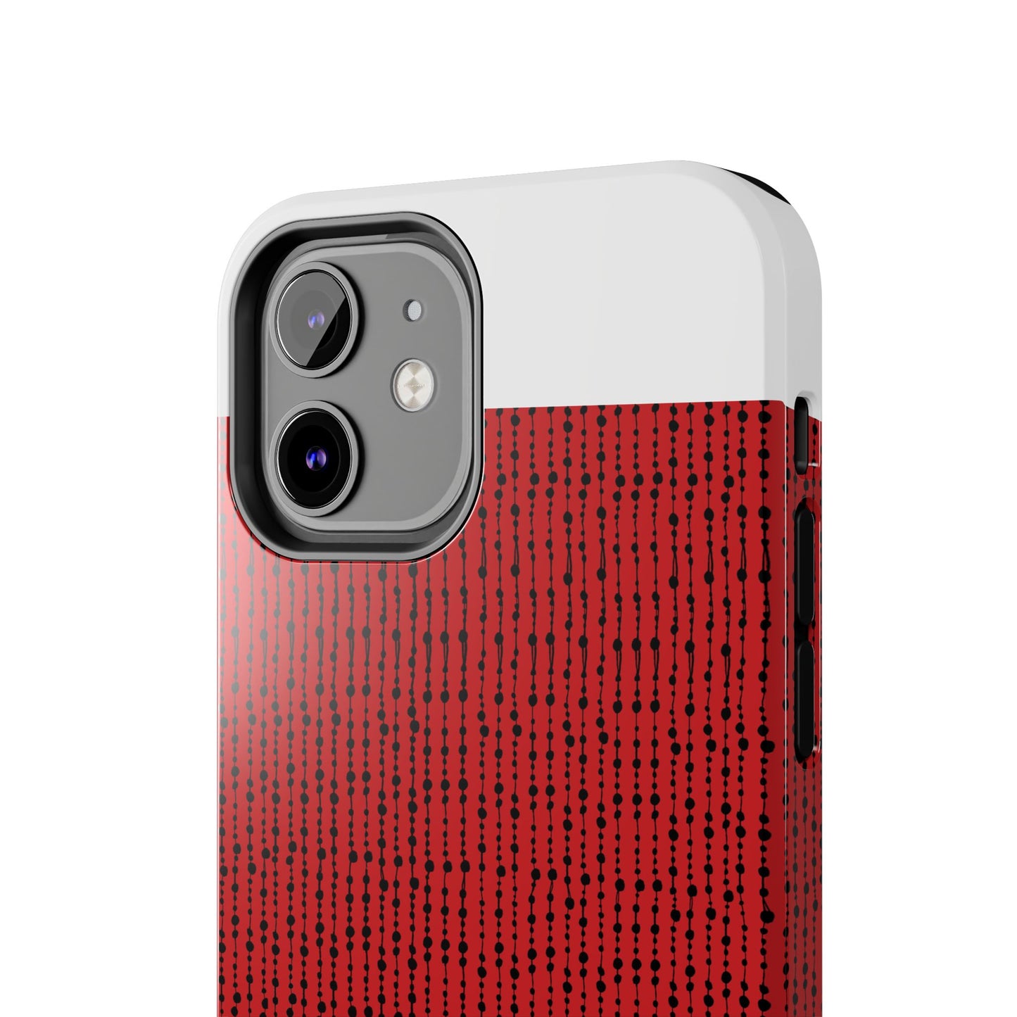 Beaded Curtain Red / Black Phone Case