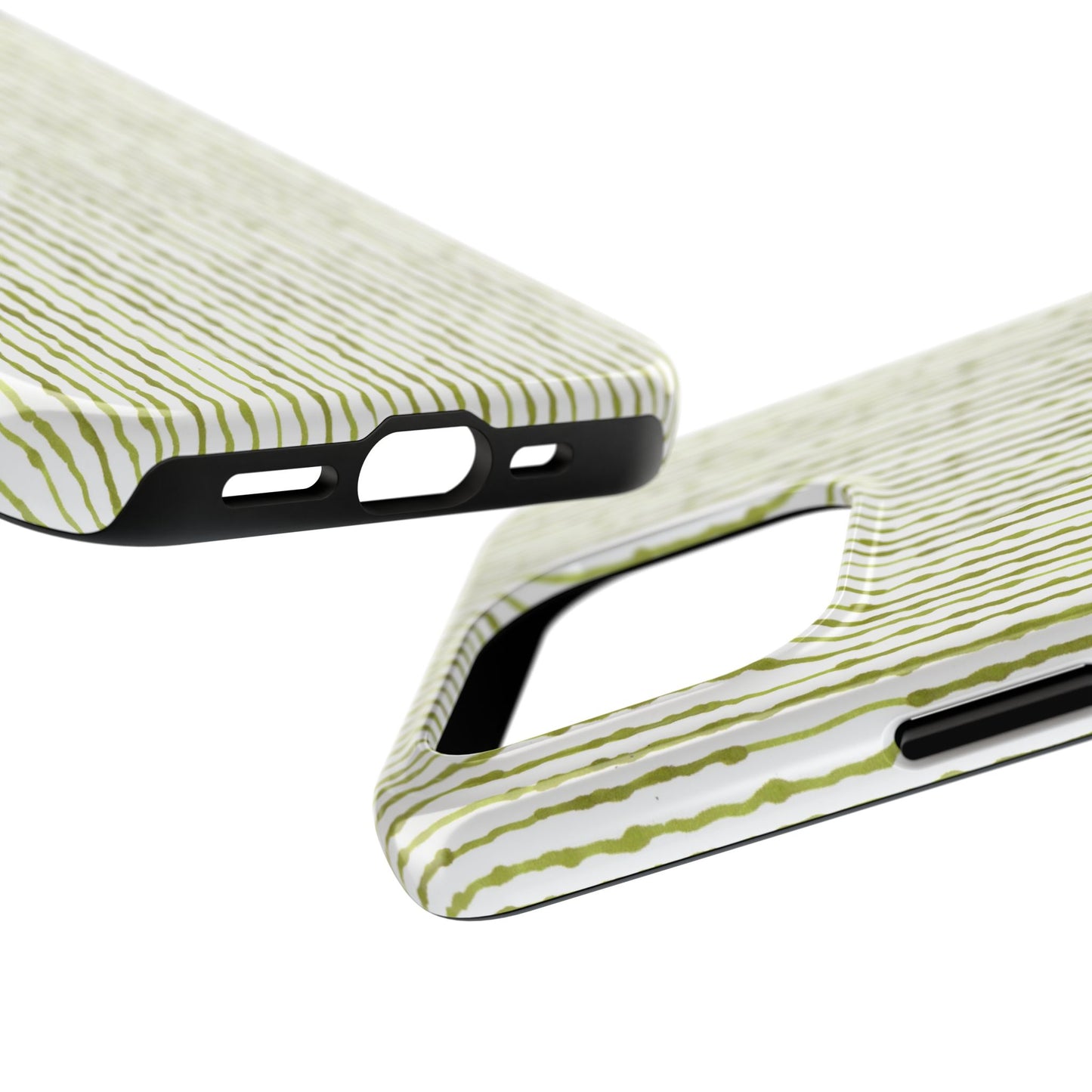 Faux Seersucker White / Green Phone Case
