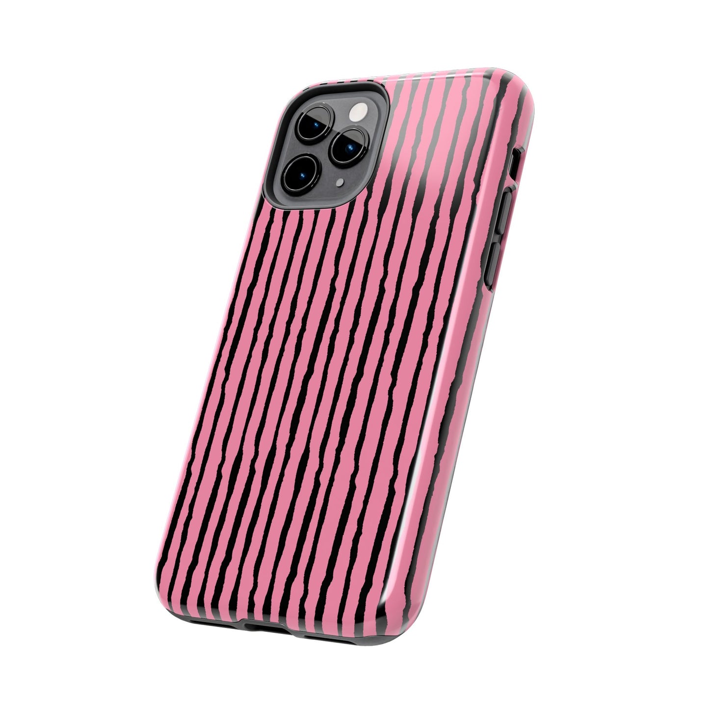 Sorta Stripe Bright Pink / Black Phone Case