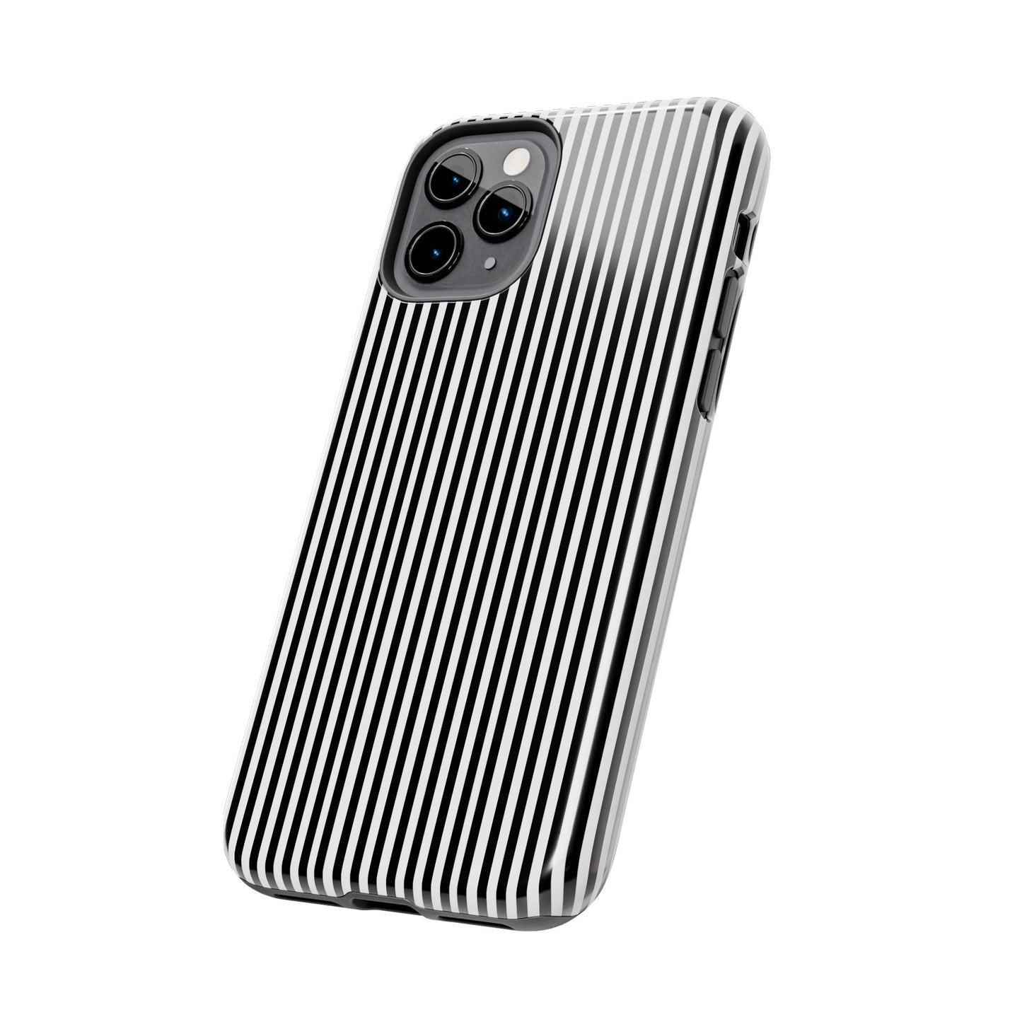 Stripe White / Black Phone Case
