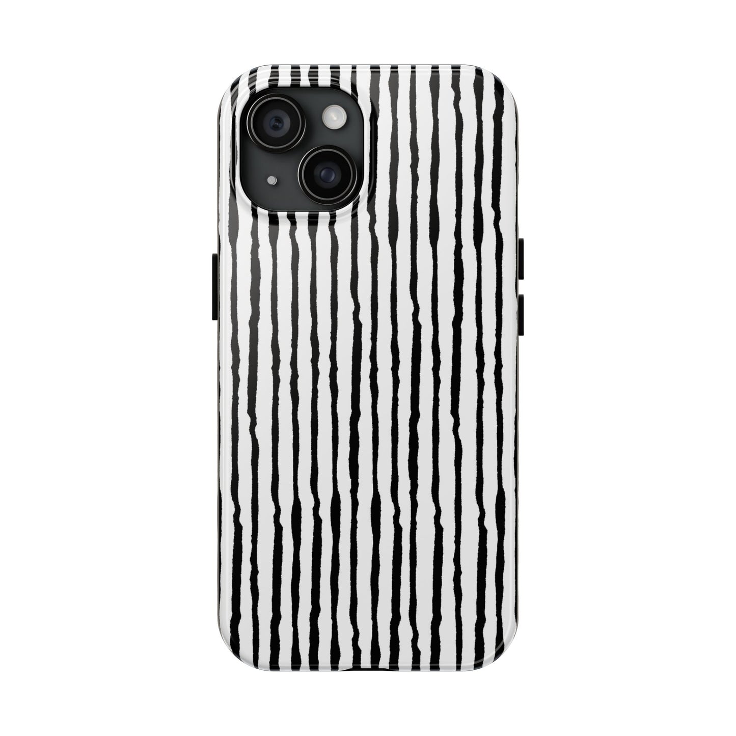 Sorta Stripe White / Black Phone Case
