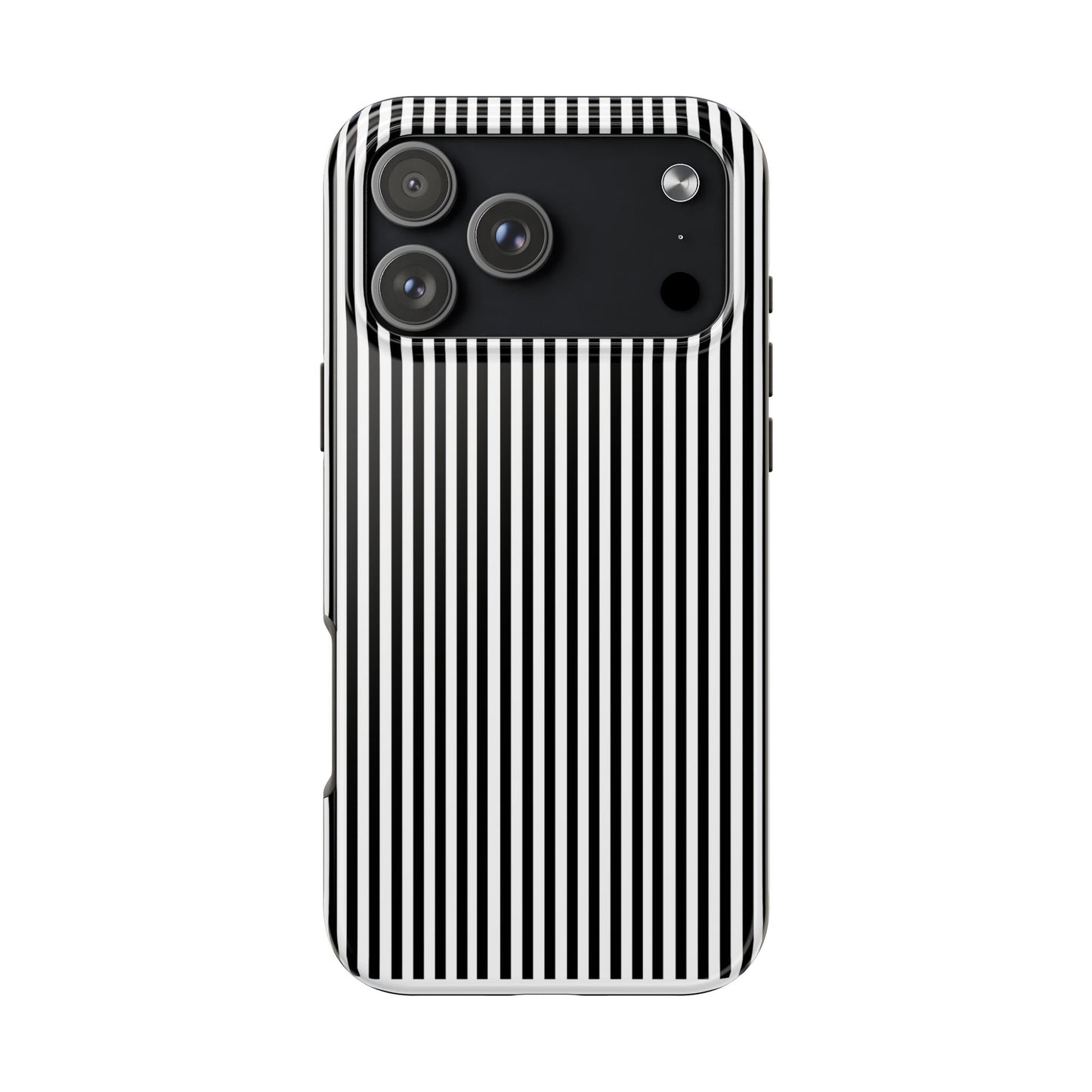 Stripe White / Black Phone Case