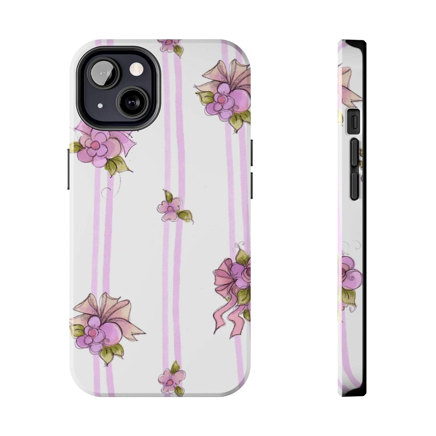 Flower Model Flower Stripe Phone Case