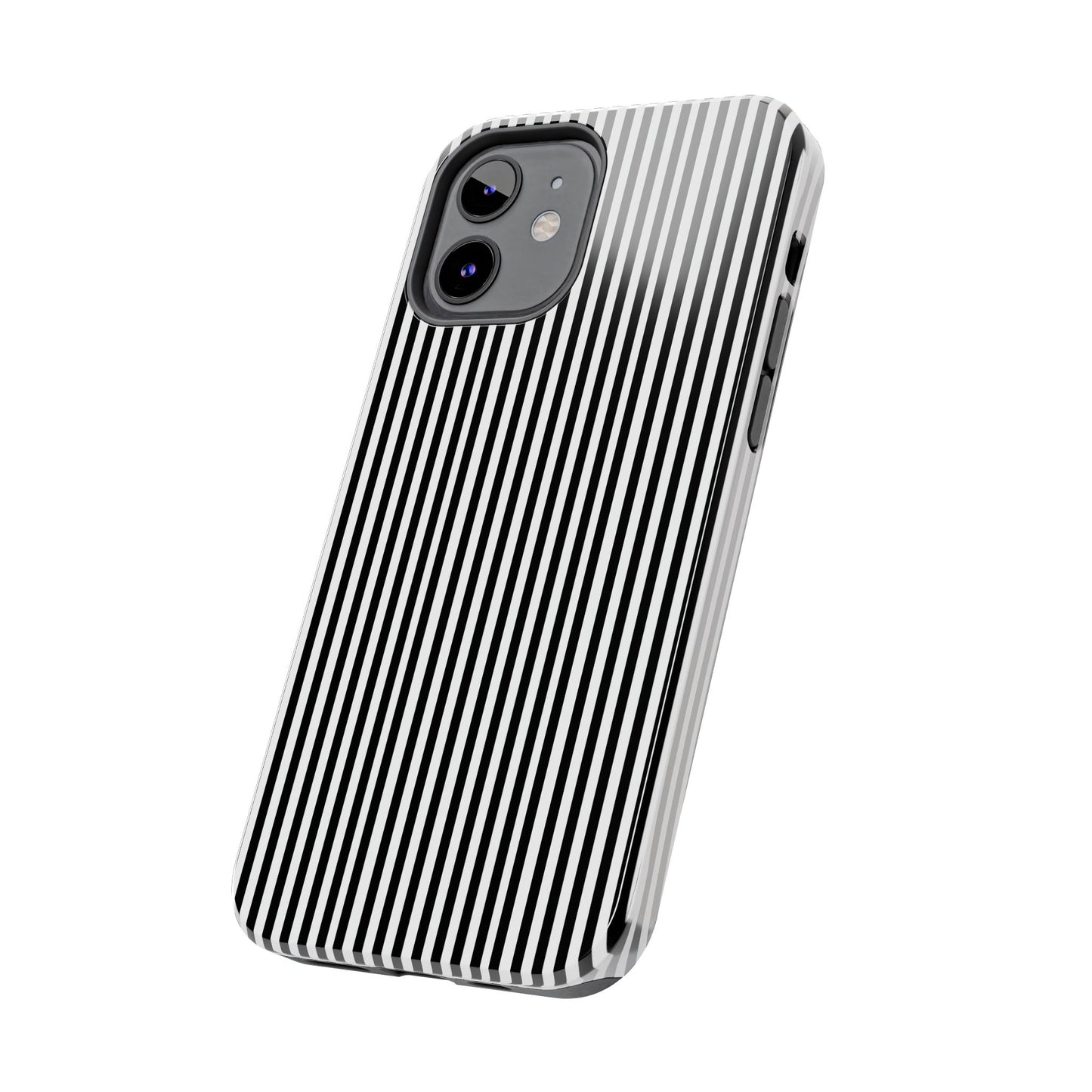 Stripe White / Black Phone Case