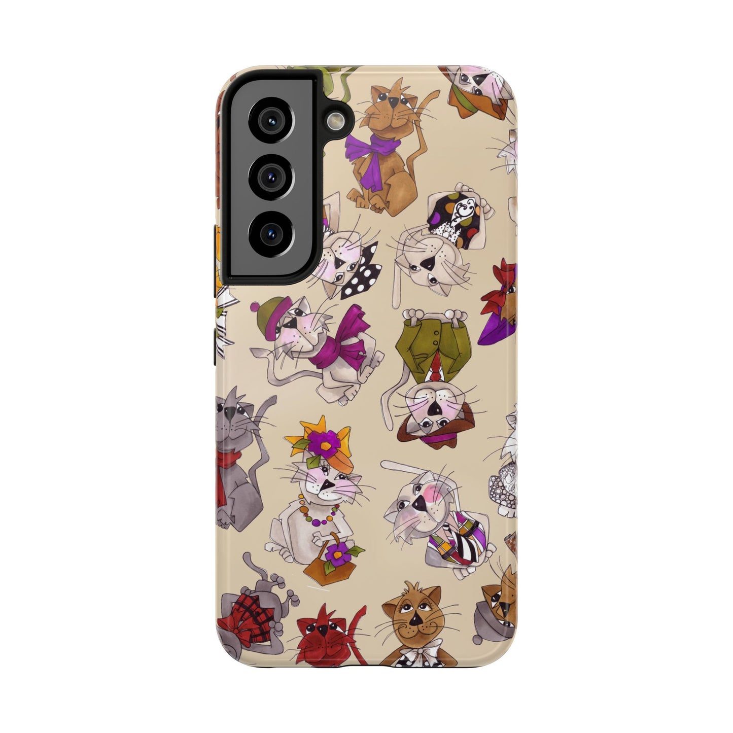 Spice Cats Tossed Muslin Phone Case