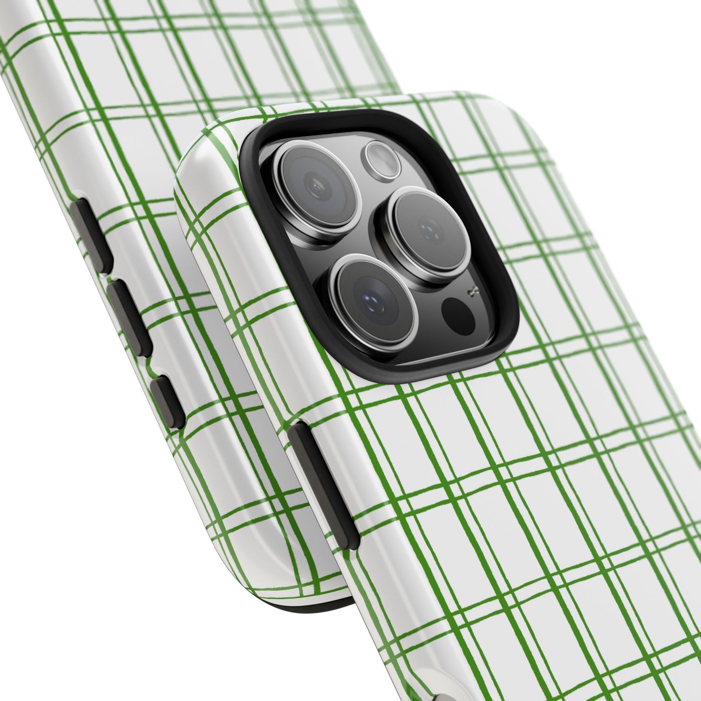 Little Plaid White / Green Phone Case