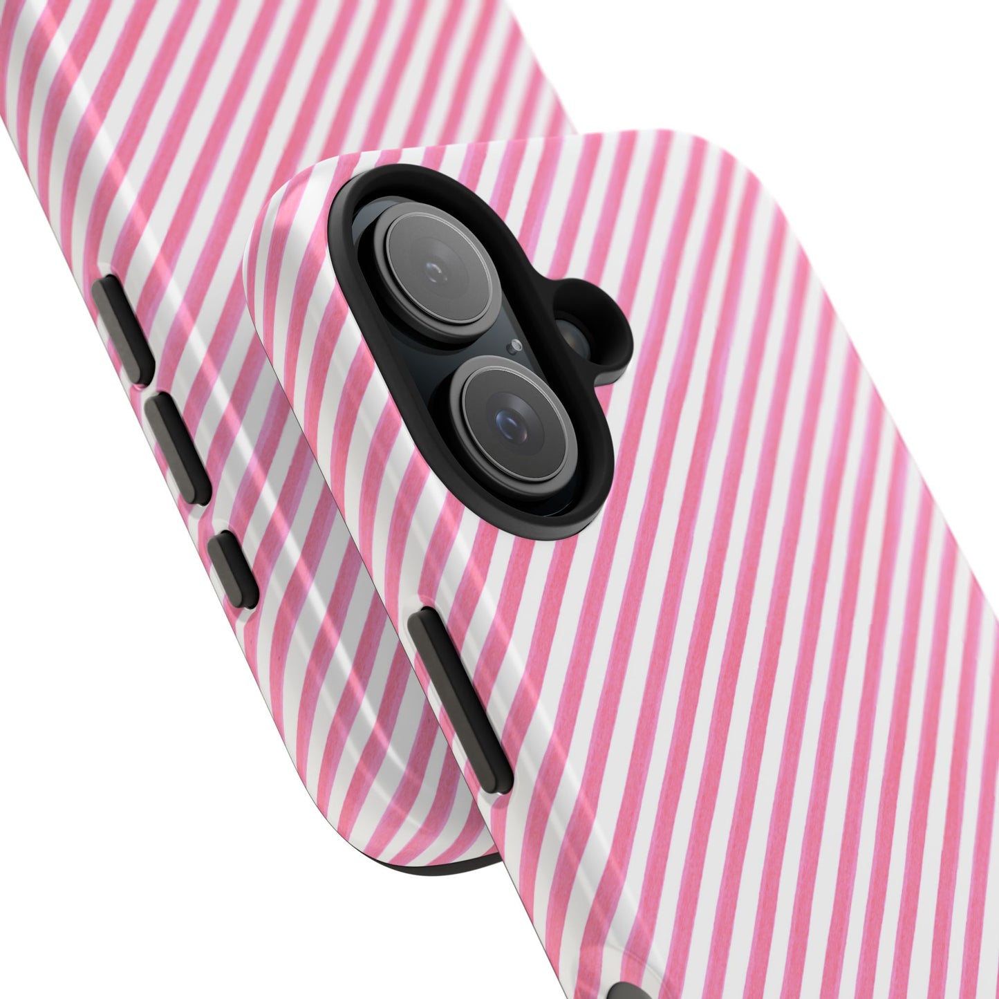 Bias Stripe Pink / White Phone Case