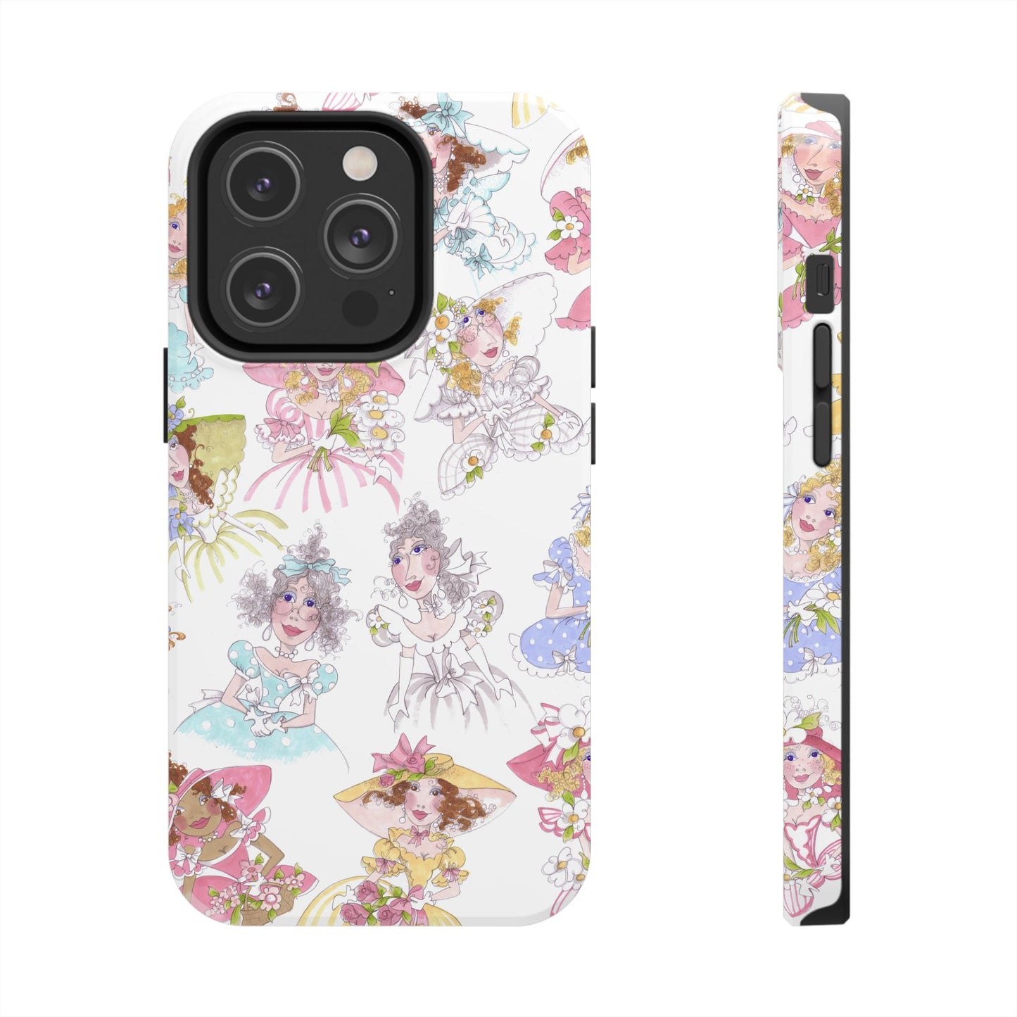 Tossed Belles White Phone Case