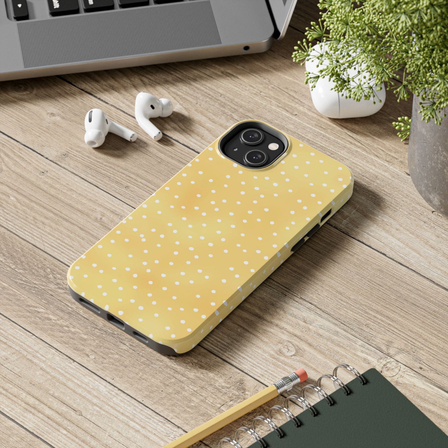 Dinky Dots Sunshine / White Phone Case