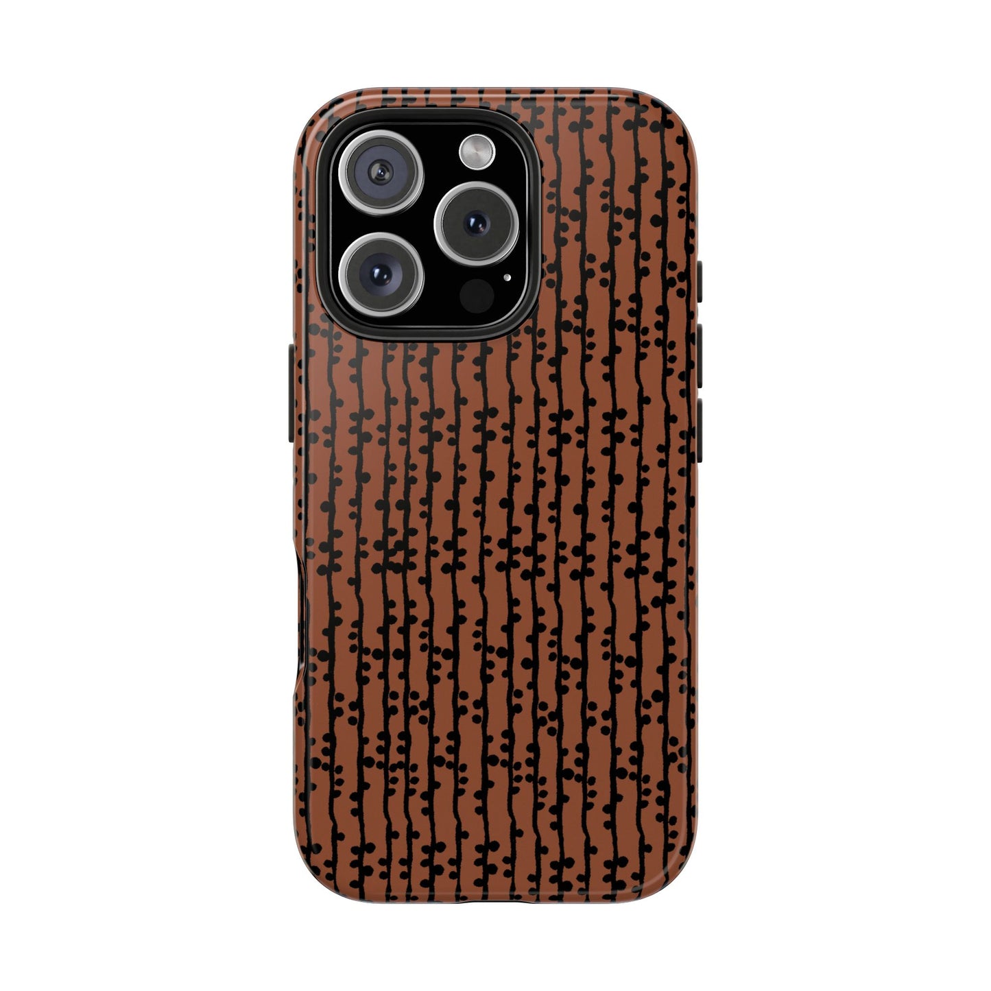 Loopy Stripe Brown Phone Case