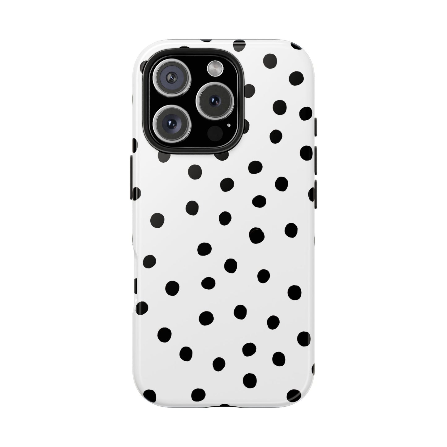 Dot White / Black Phone Case