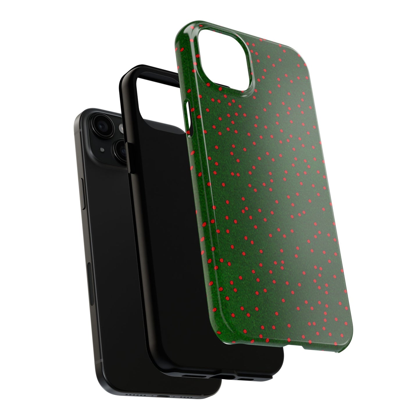 Happy Dots Green / Red Phone Case
