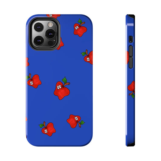 Flying Apples Blue Phone Case