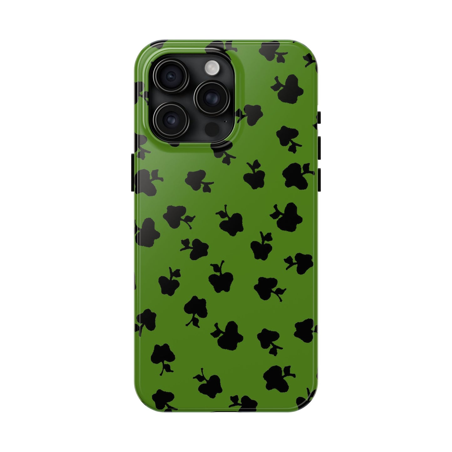 Happy Apples Green / Black Phone Case