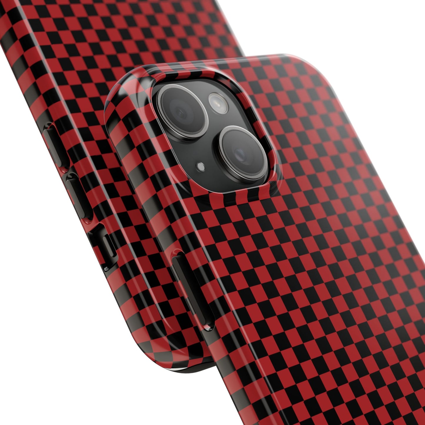 Checkerboard Red / Black Phone Case