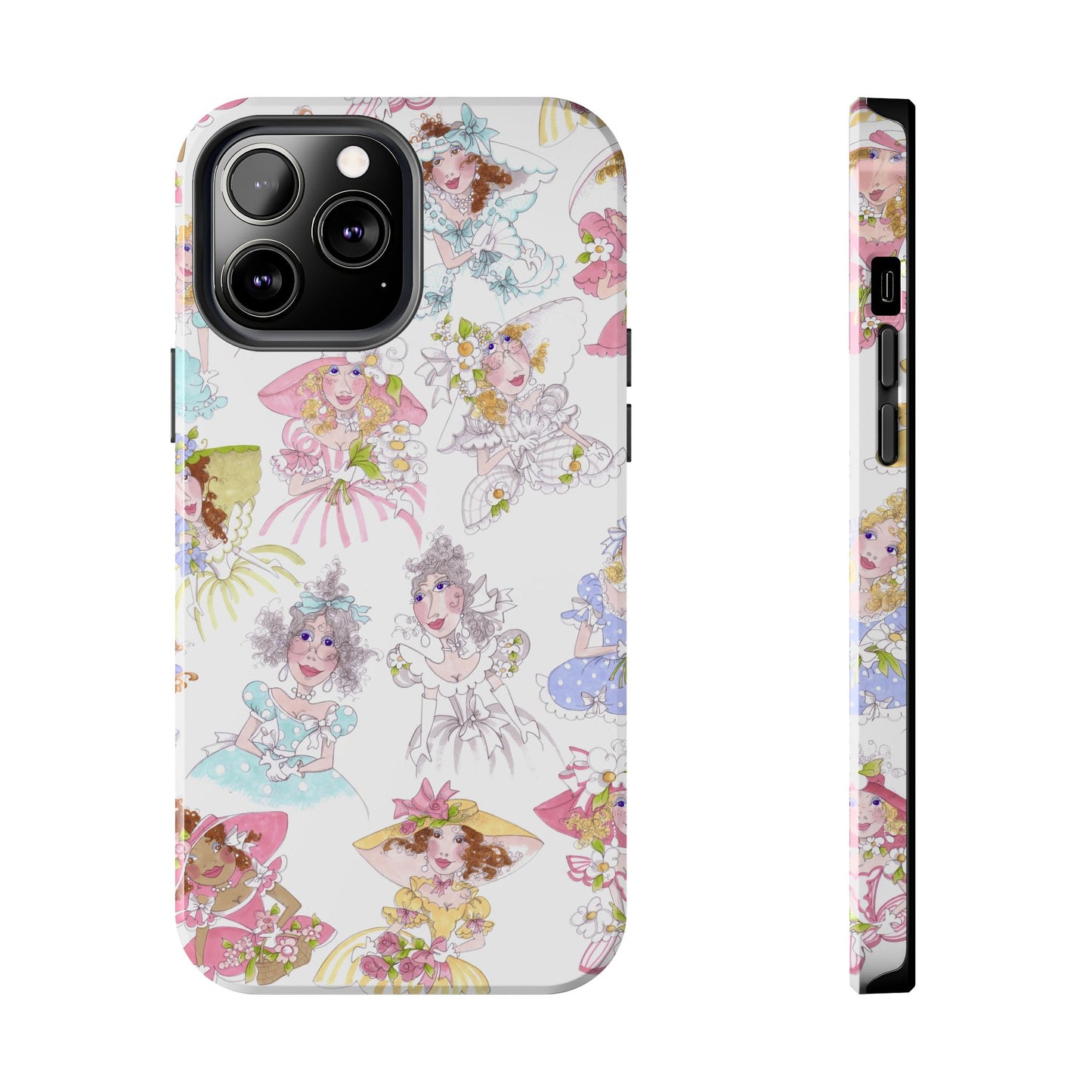 Tossed Belles White Phone Case