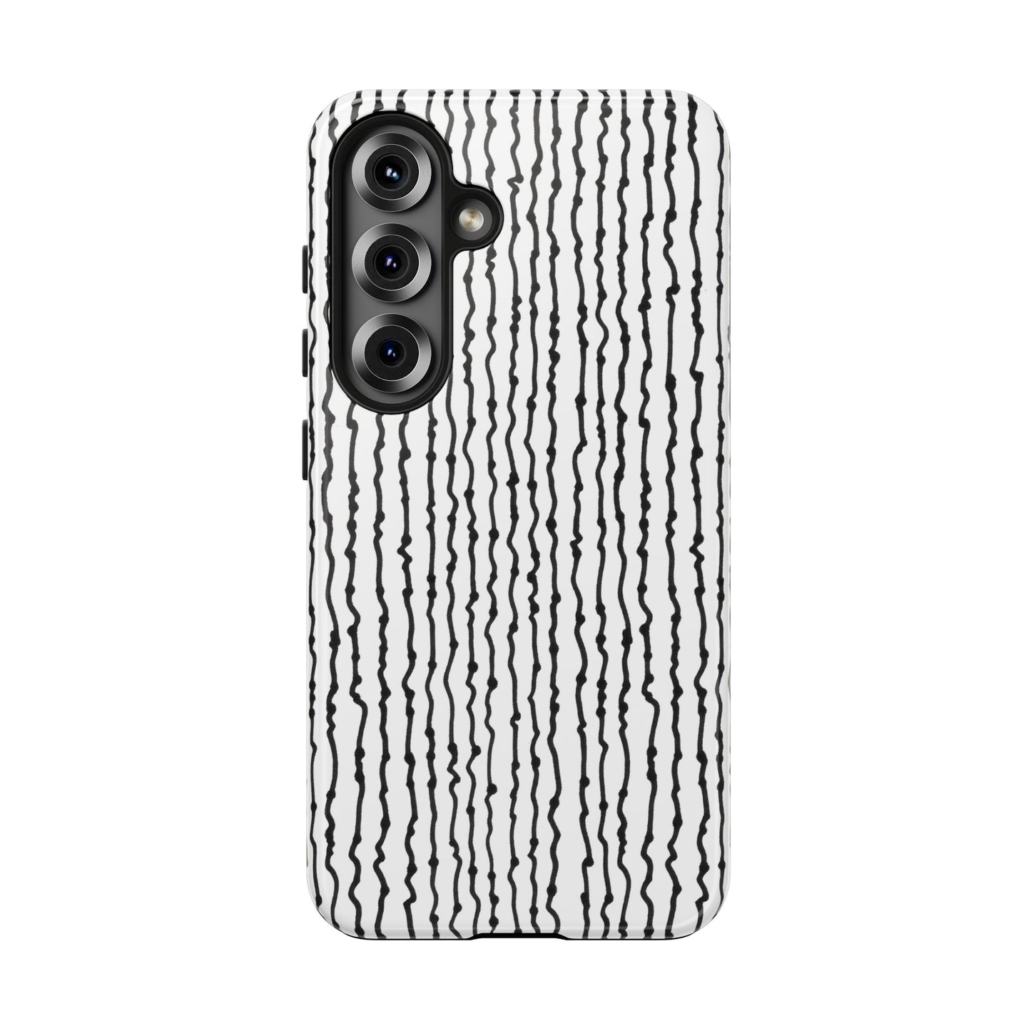 Faux Seersucker White / Black Phone Case