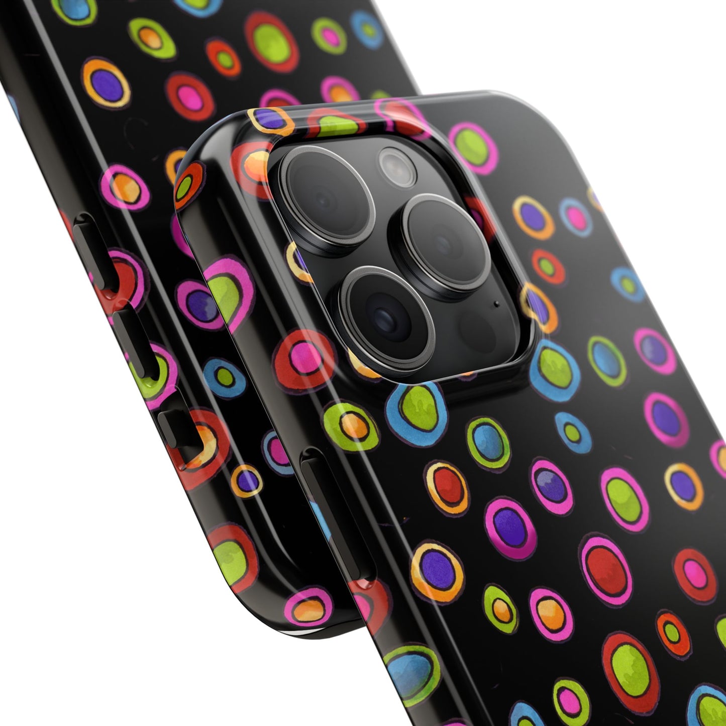 Dopey Dots Black Phone Case