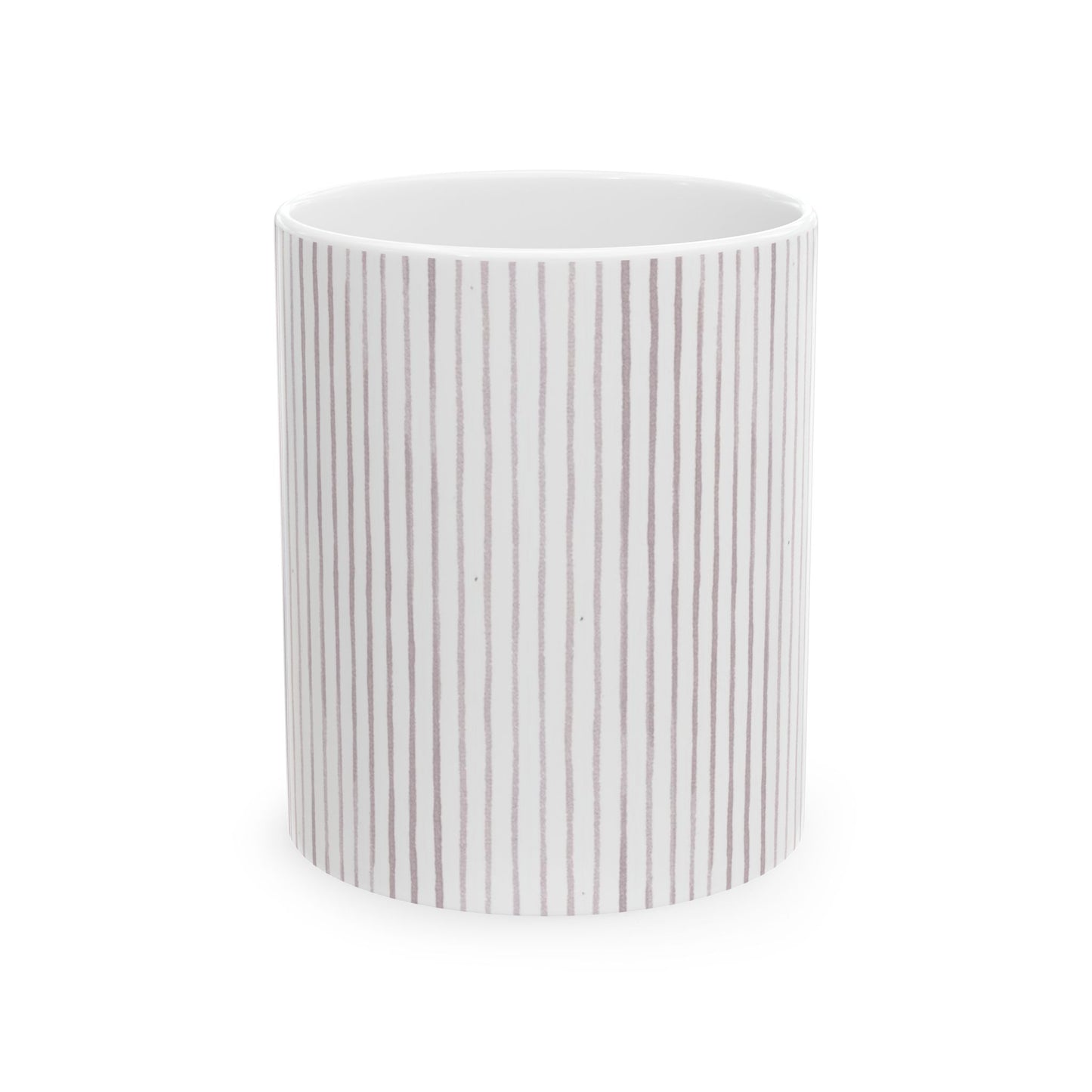 Happy Stripe White / Silver Cup