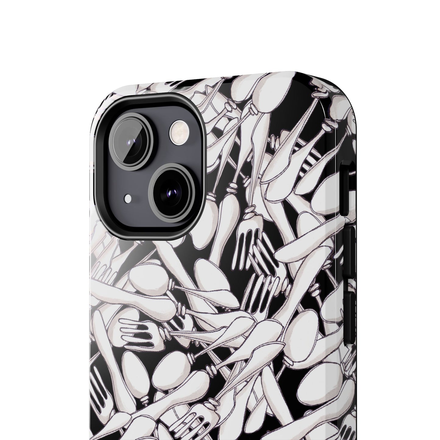 Silverware Wars Black Phone Case