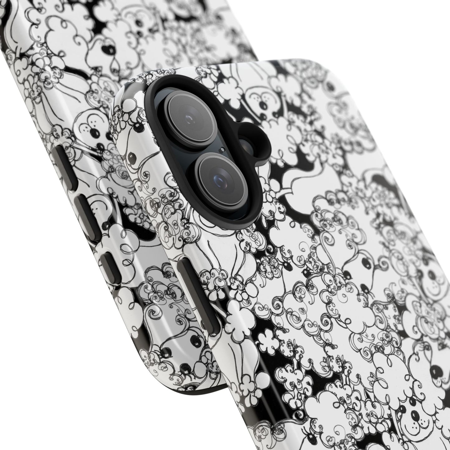 Poodle Party Black Phone Case