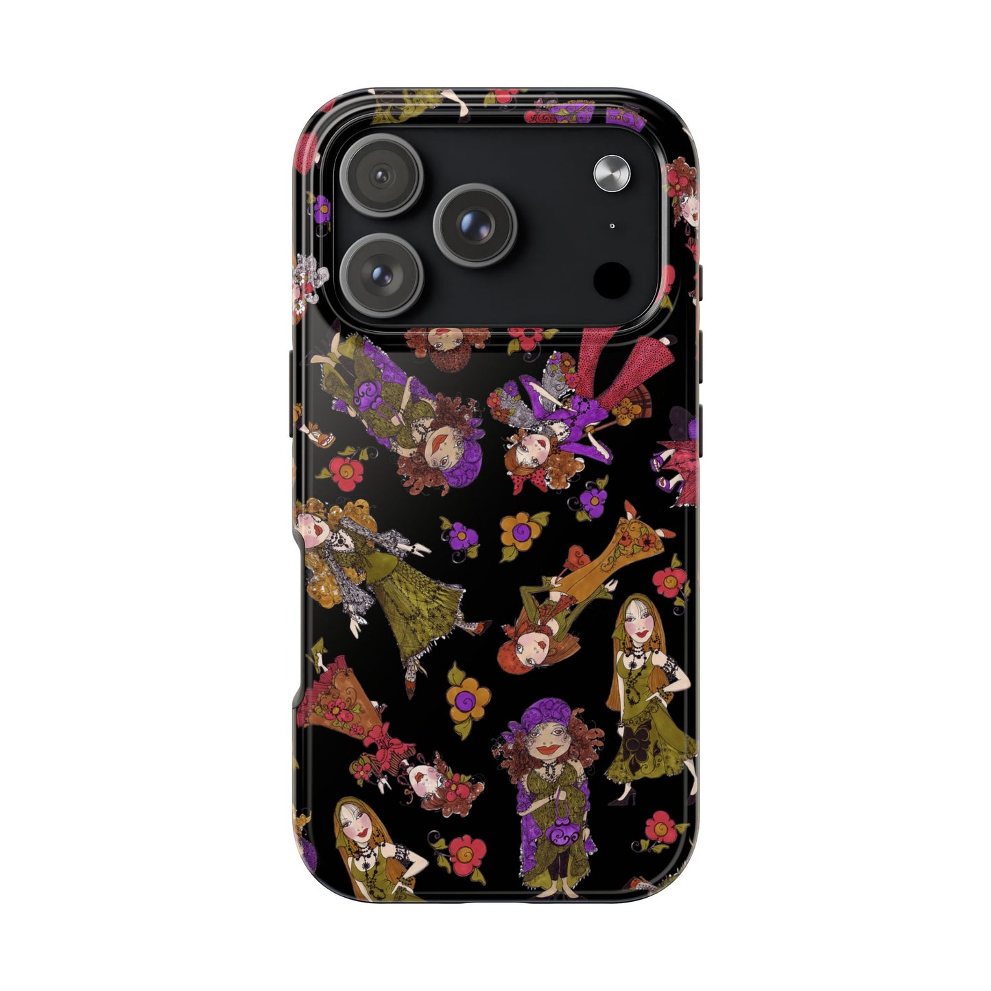 Tossed Gypsies Black Phone Case
