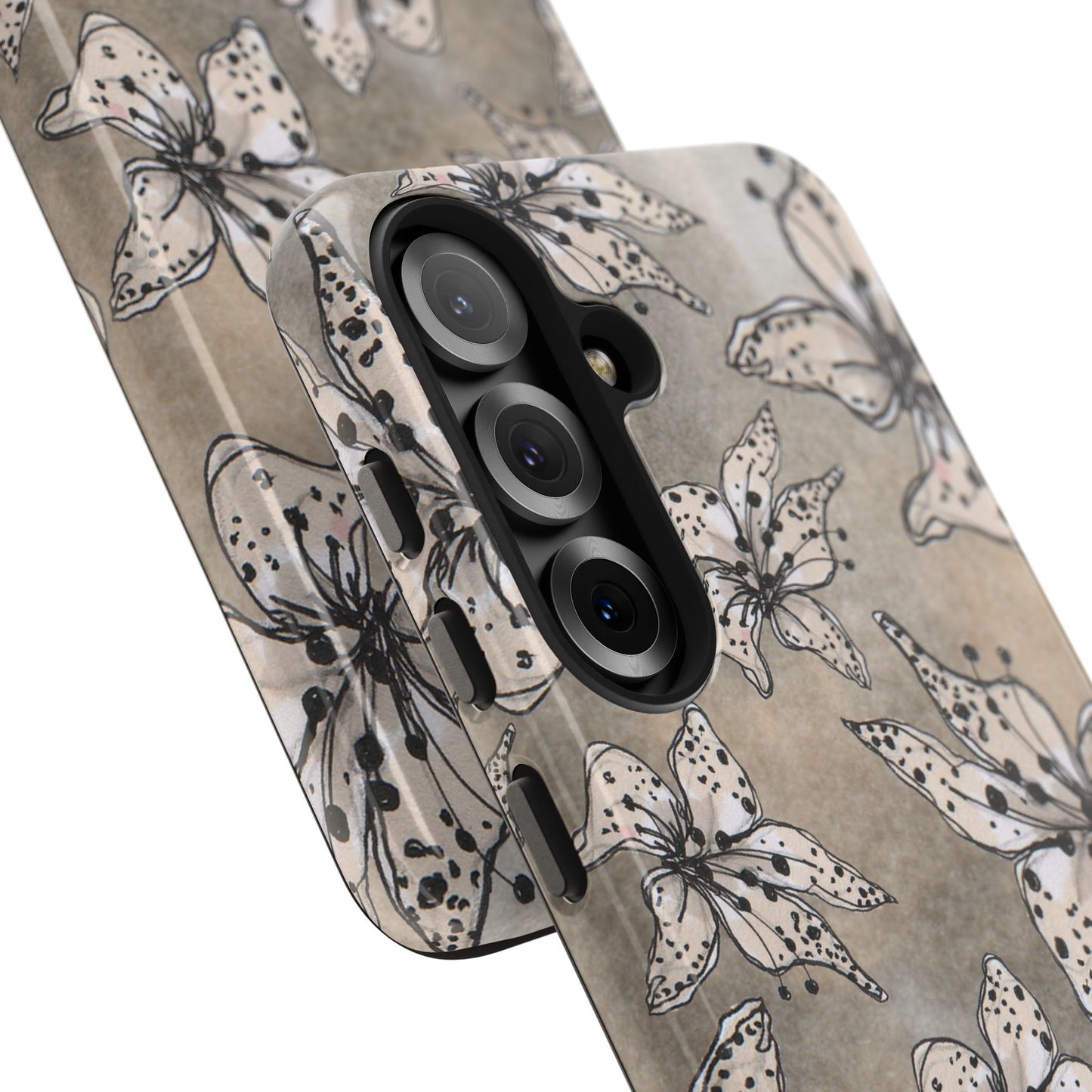 Spotted Lilies Gray Phone Case