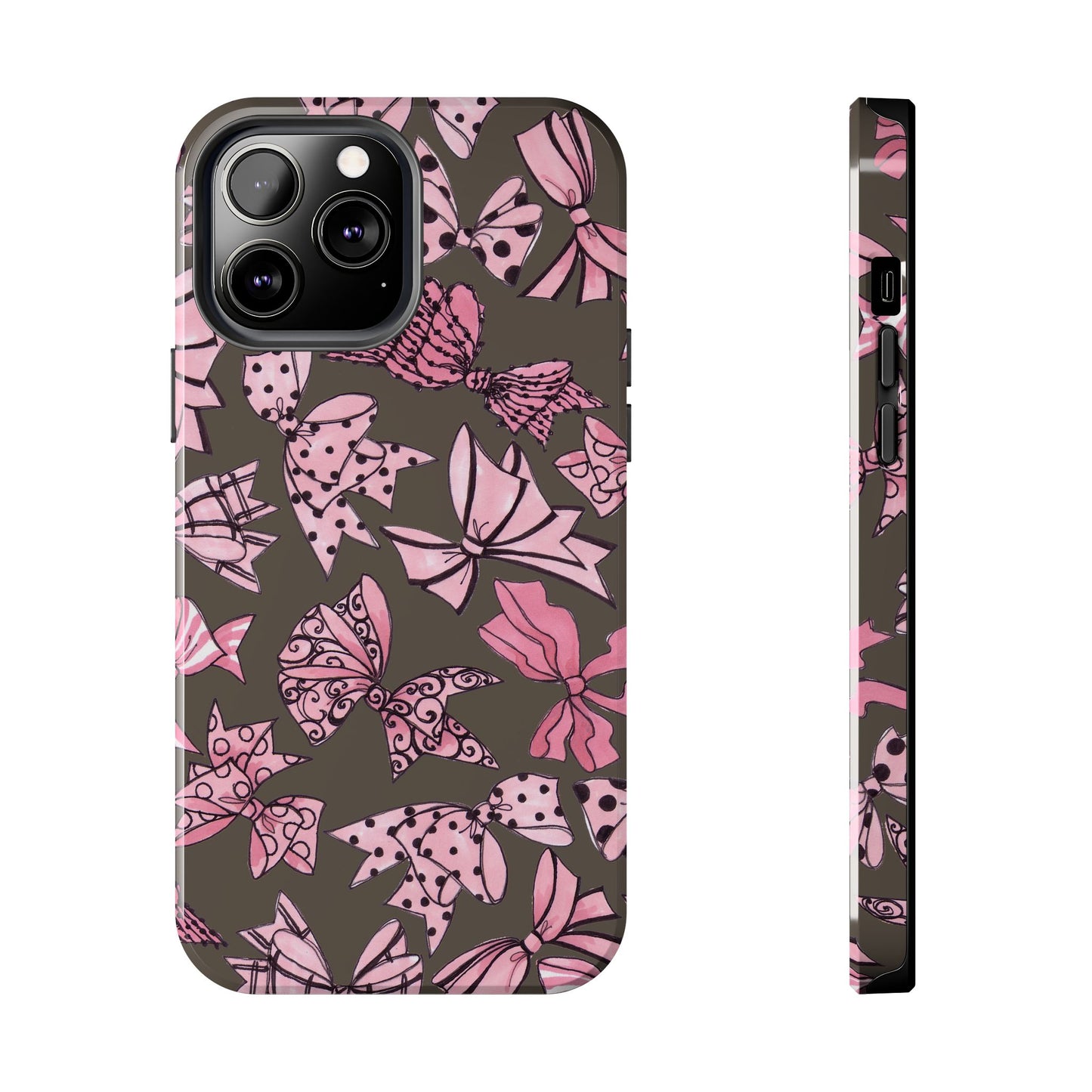 Blushing Bows Mocha Phone Case
