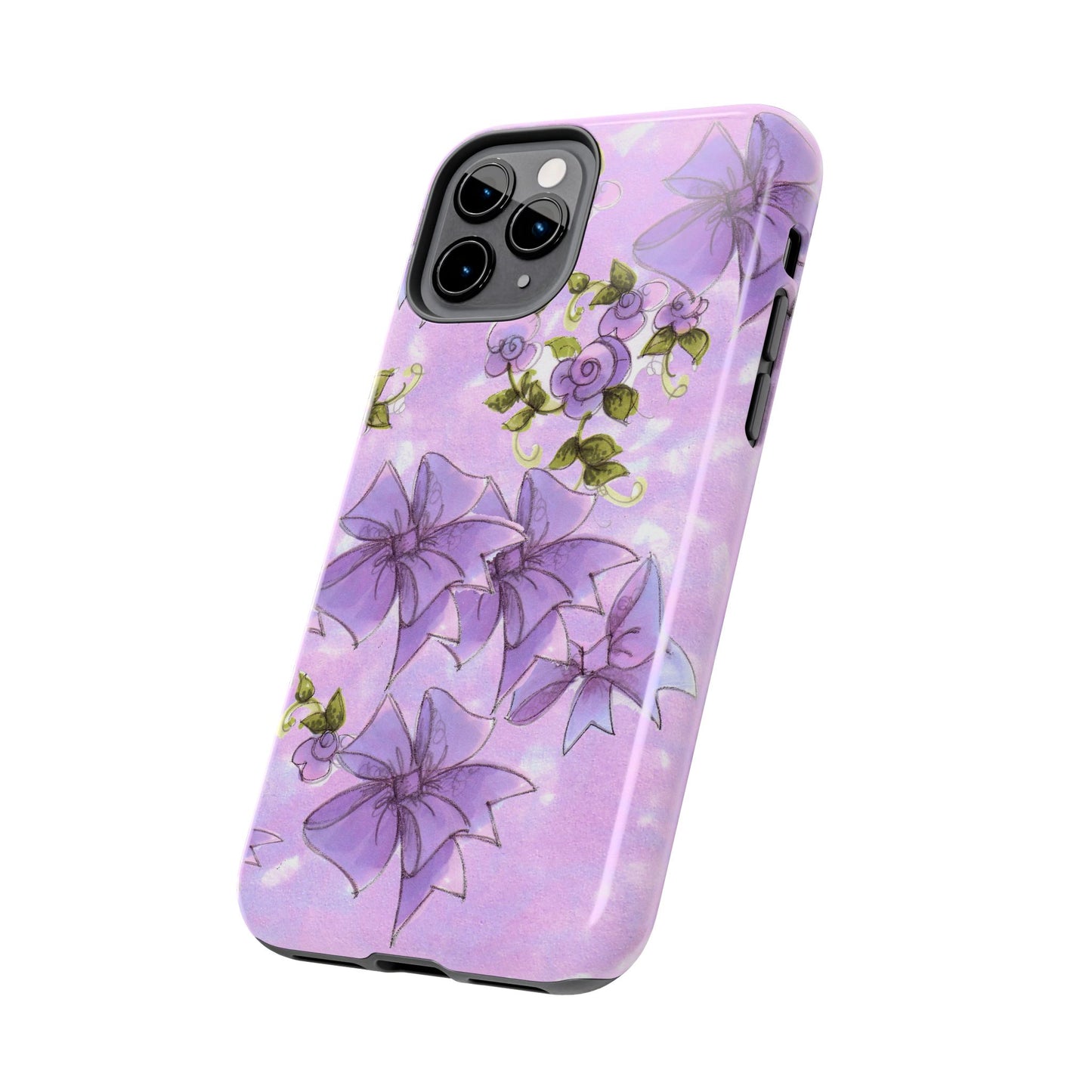 Bows & Flowers Purple Phone Case