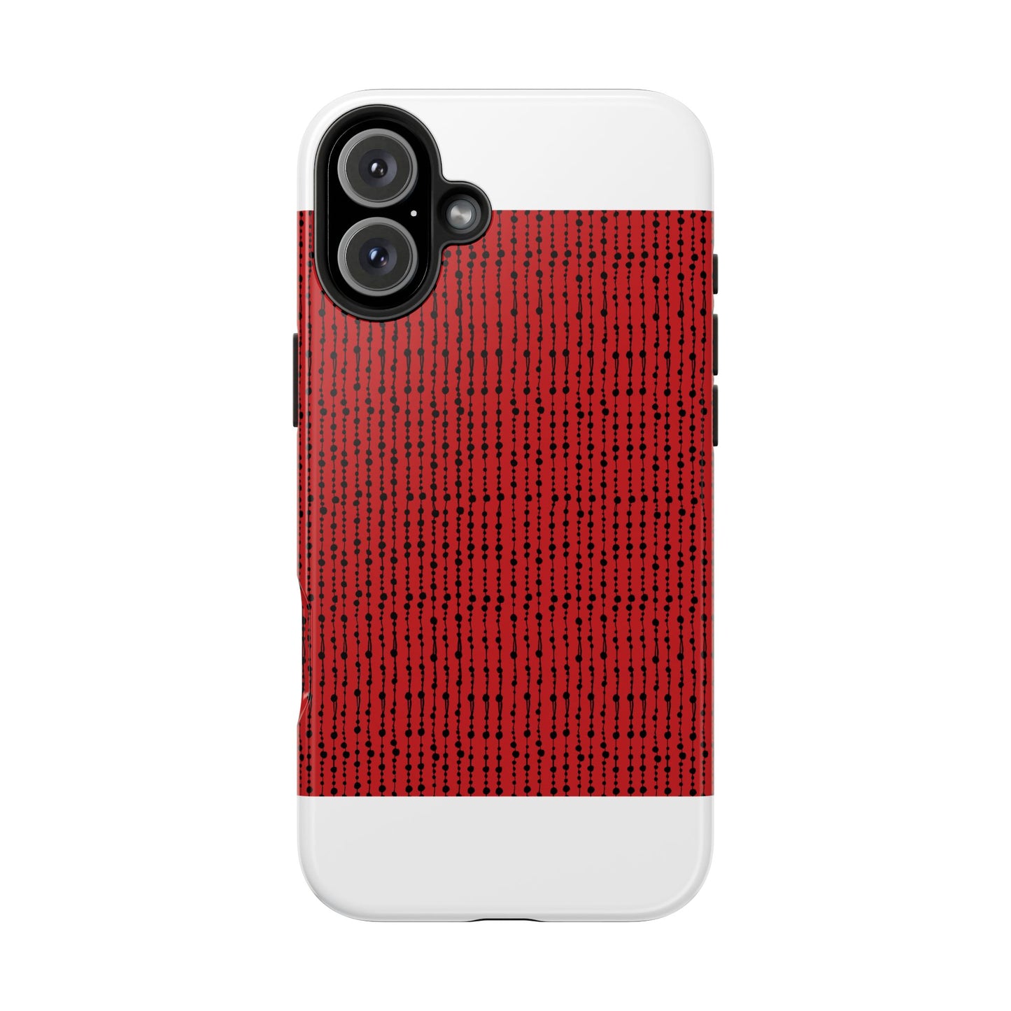 Beaded Curtain Red / Black Phone Case