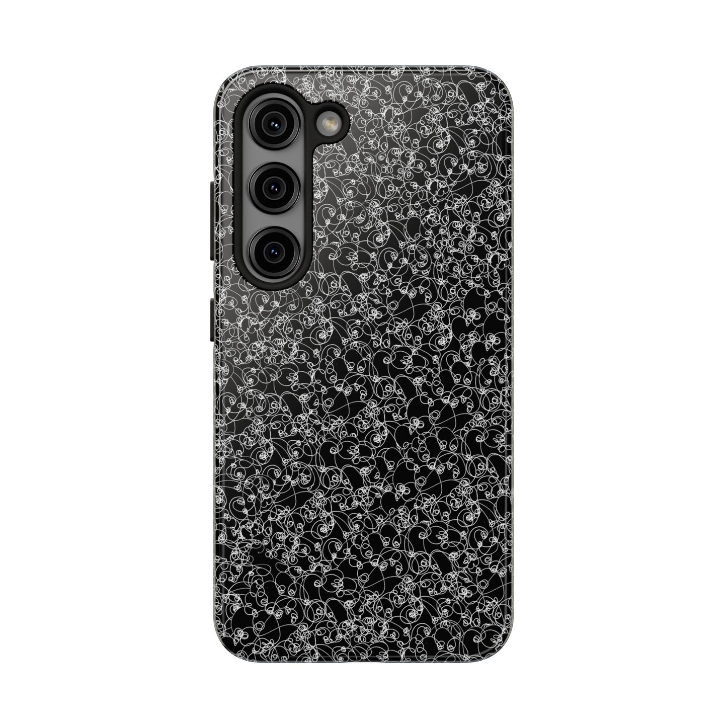 Scribble Black / White Phone Case