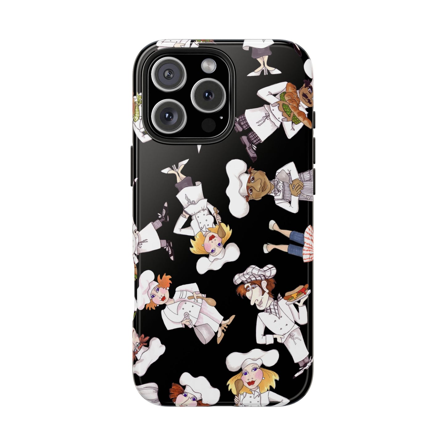 Tossed Chefs Black Phone Case