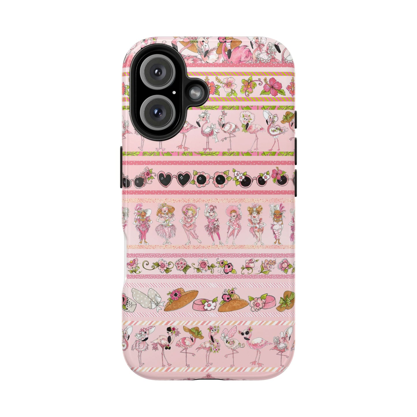 Flam Borders Pink Phone Case