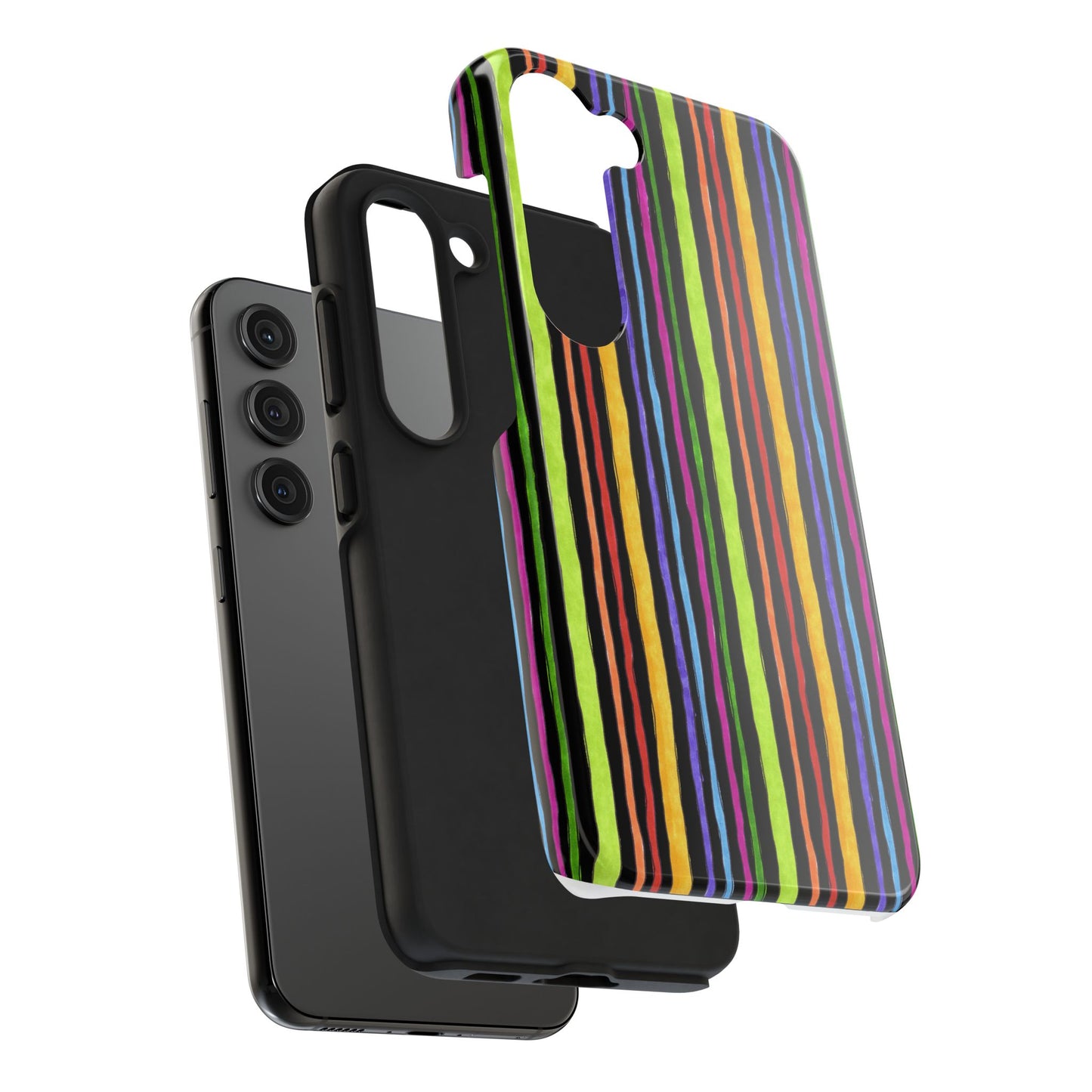 Stripe Fancy Black Phone Case