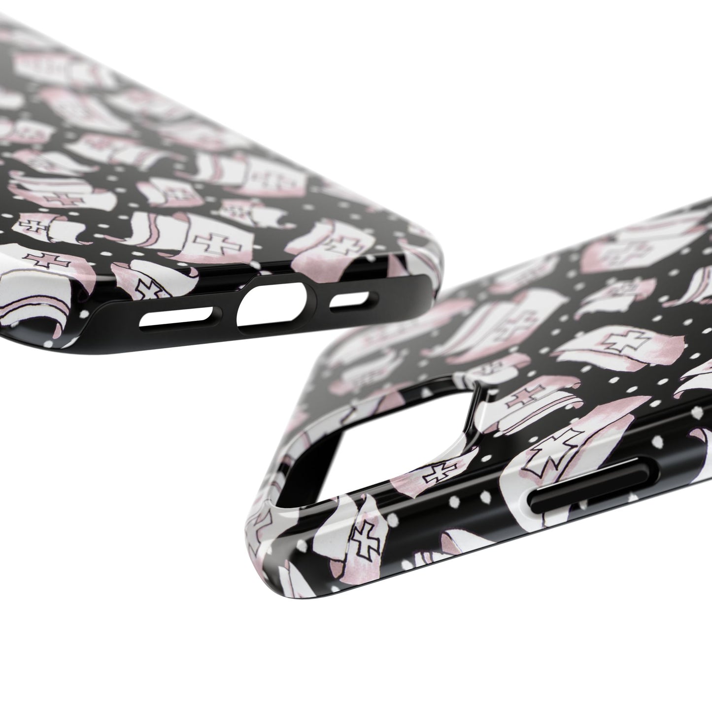 Med Hats Black Phone Case