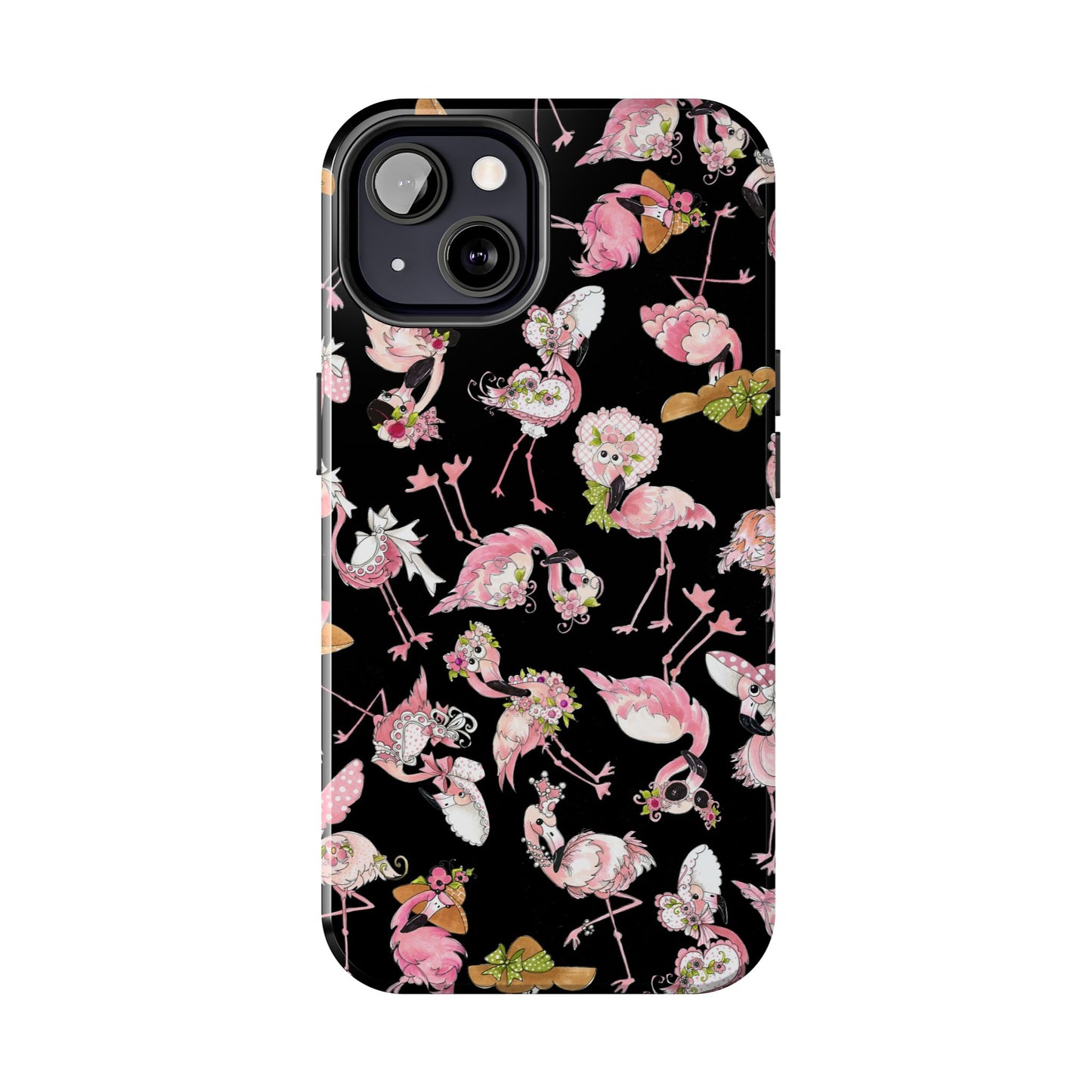 Tossed Flams Black Phone Case