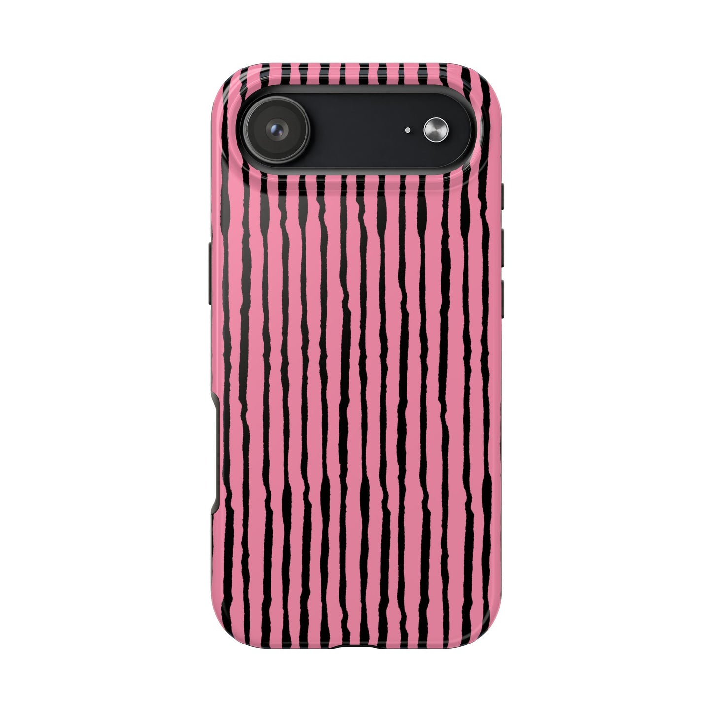Sorta Stripe Bright Pink / Black Phone Case