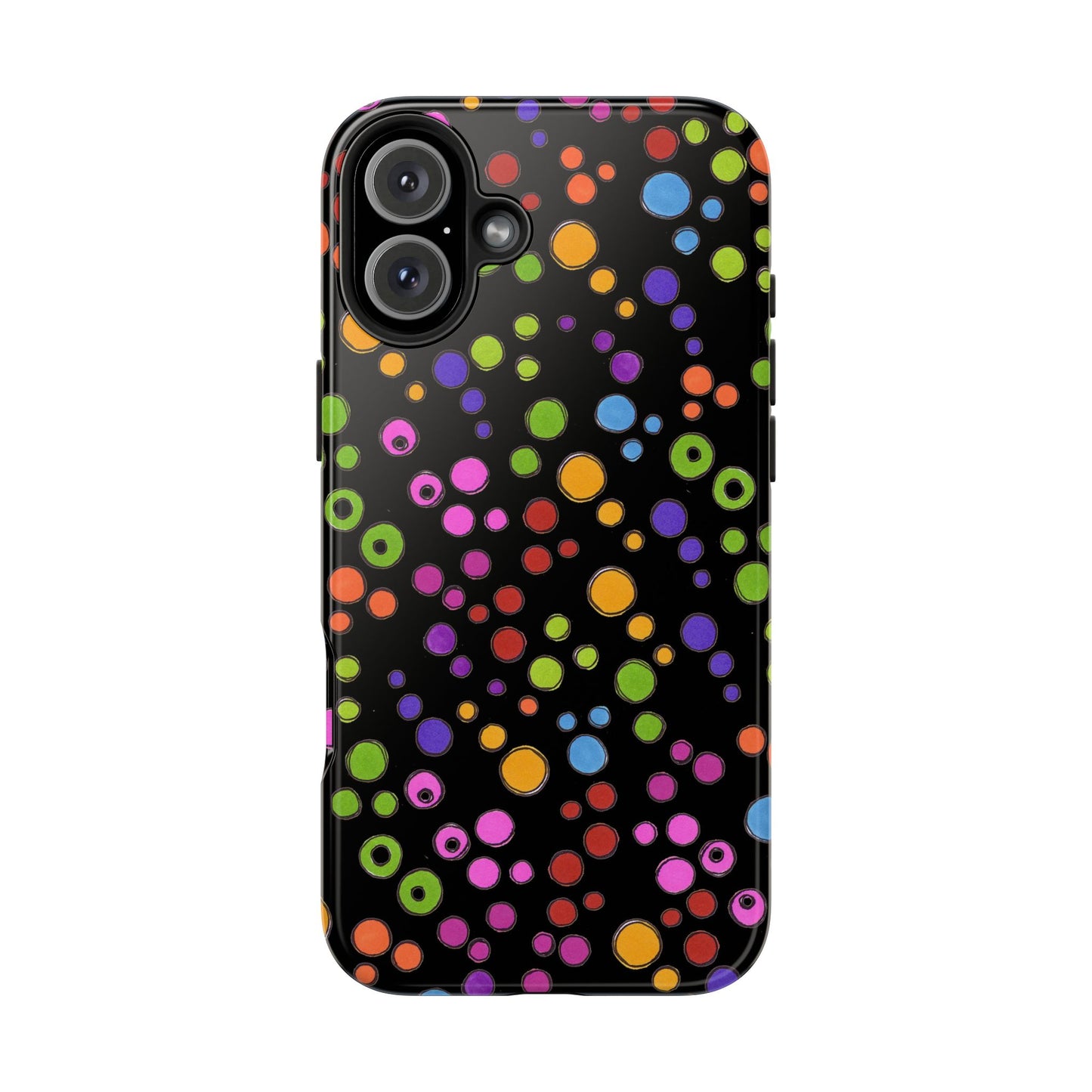 Dog Dots Black / Multi Phone Case