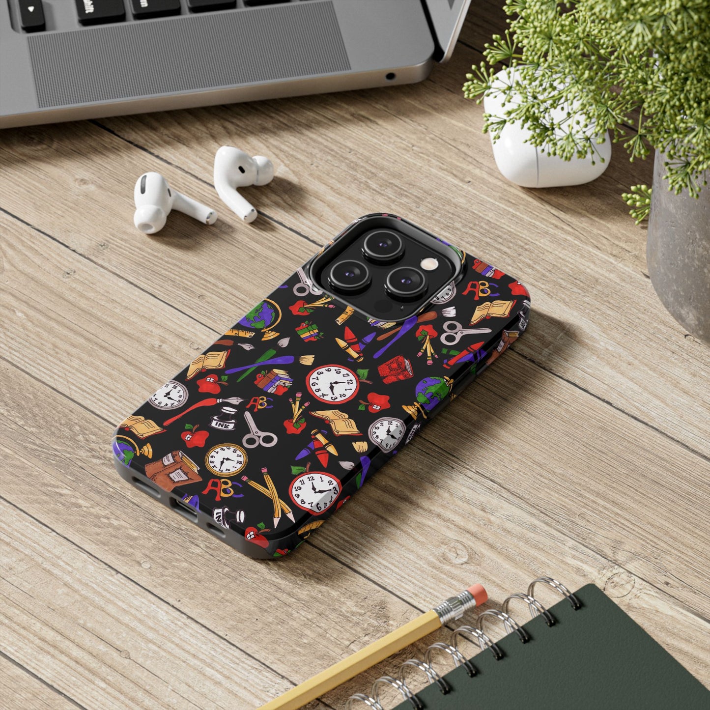 School Stuff Black Phone Case
